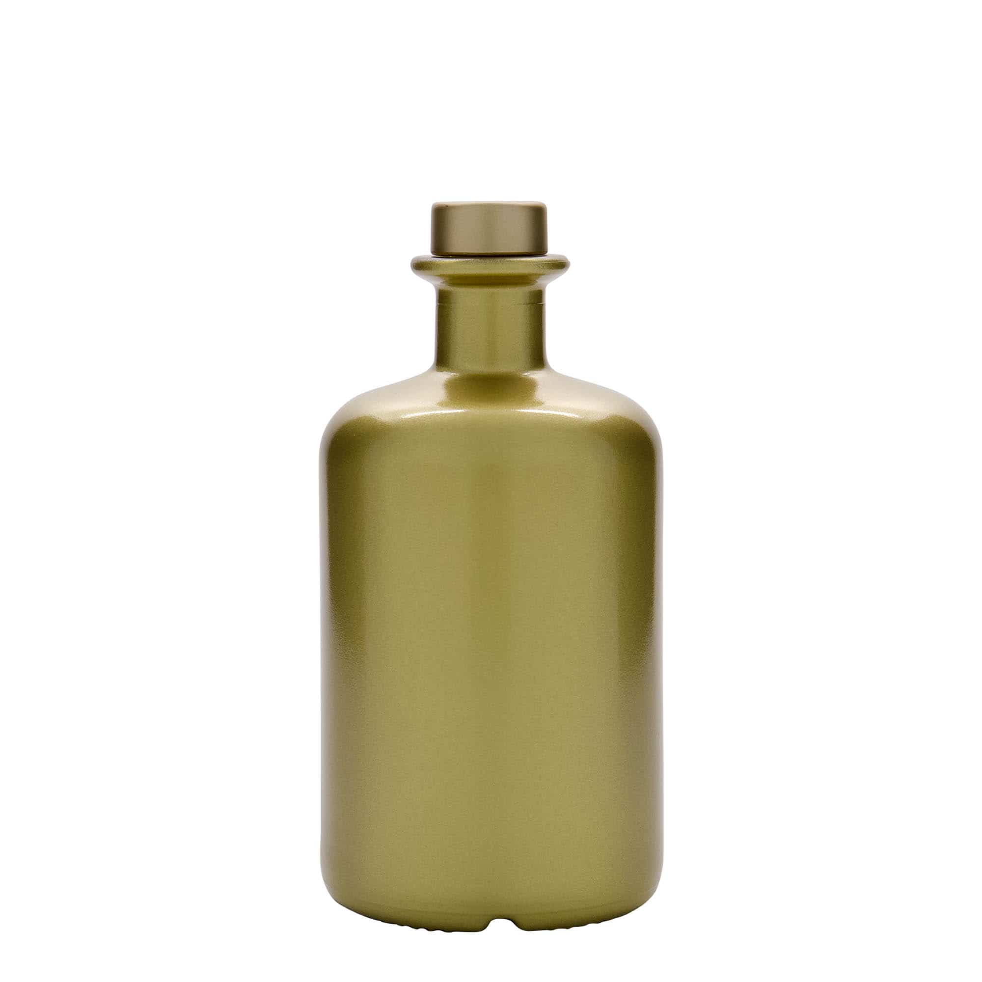 500 ml apteekkarin lasipullo, kulta, suu: korkki