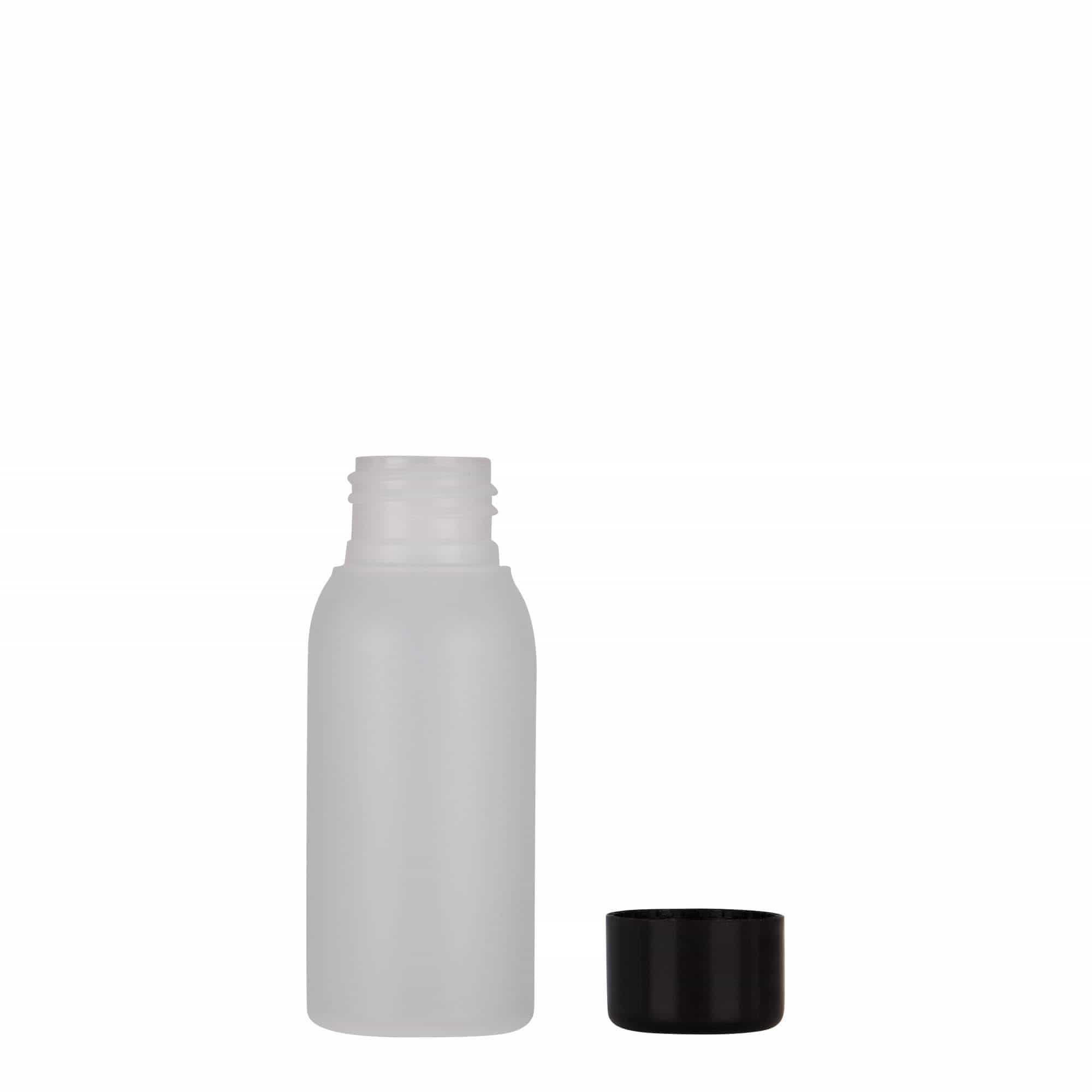 50 ml muovipullo ”Tuffy”, HDPE, luonnonväri, suuaukko: 24/410