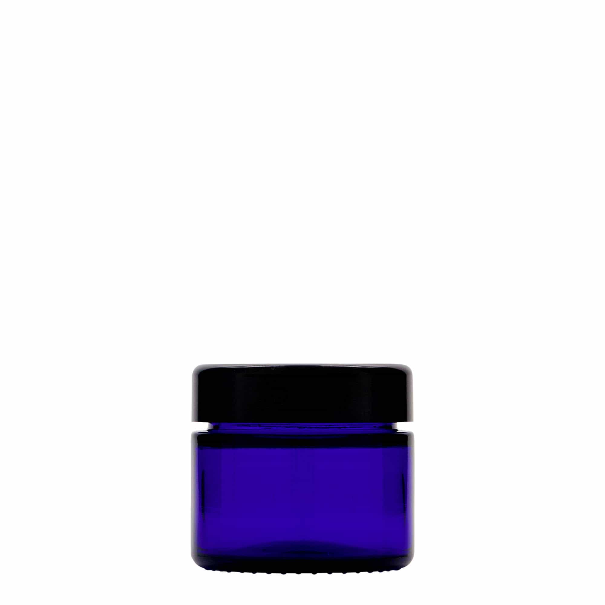 50 ml purkki 'Blue Edition', lasia, kuninkaansininen, suu: ruuvikorkki