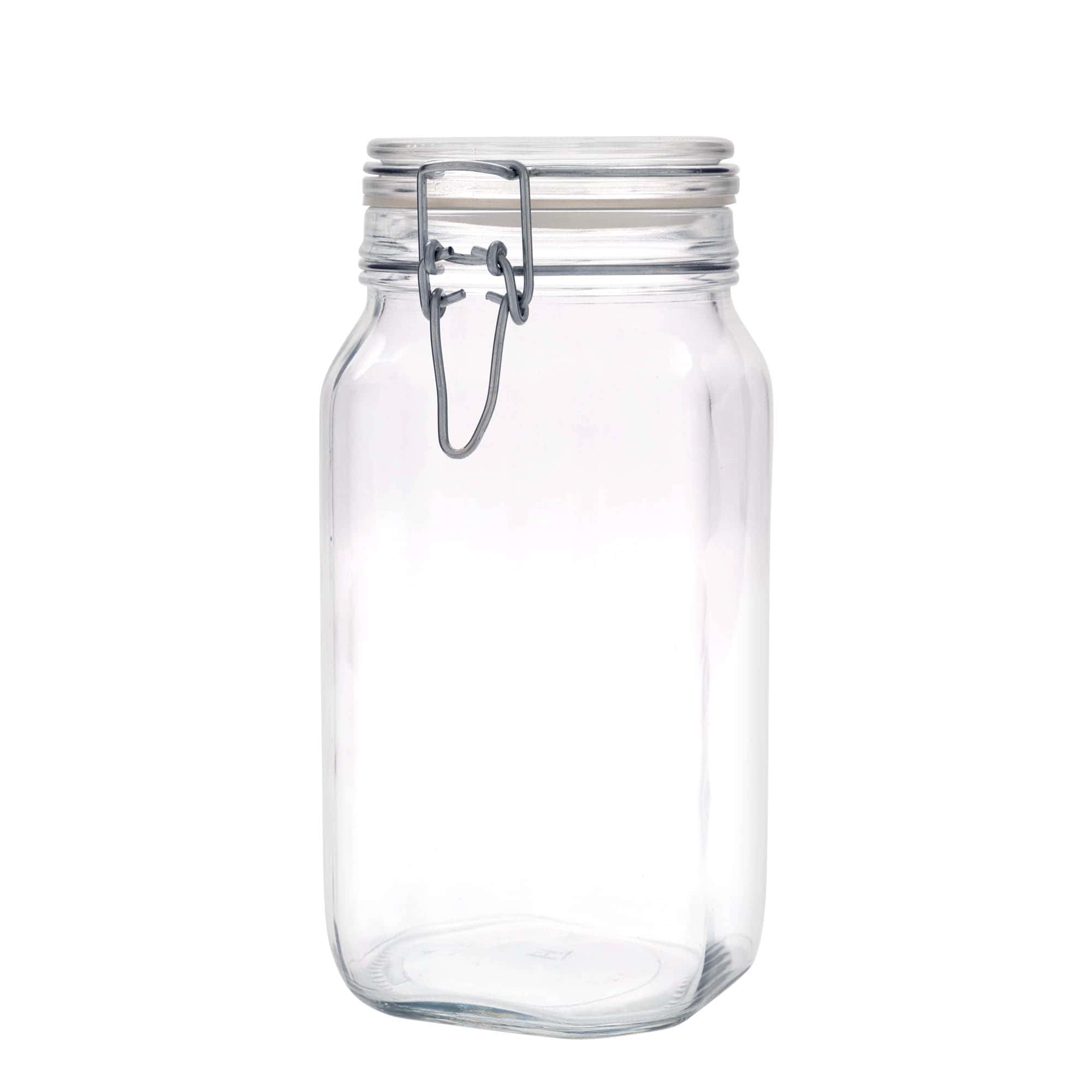 1 500 ml lankalukollinen purkki 'Fido', neliömäinen, suuaukko: lankalukko
