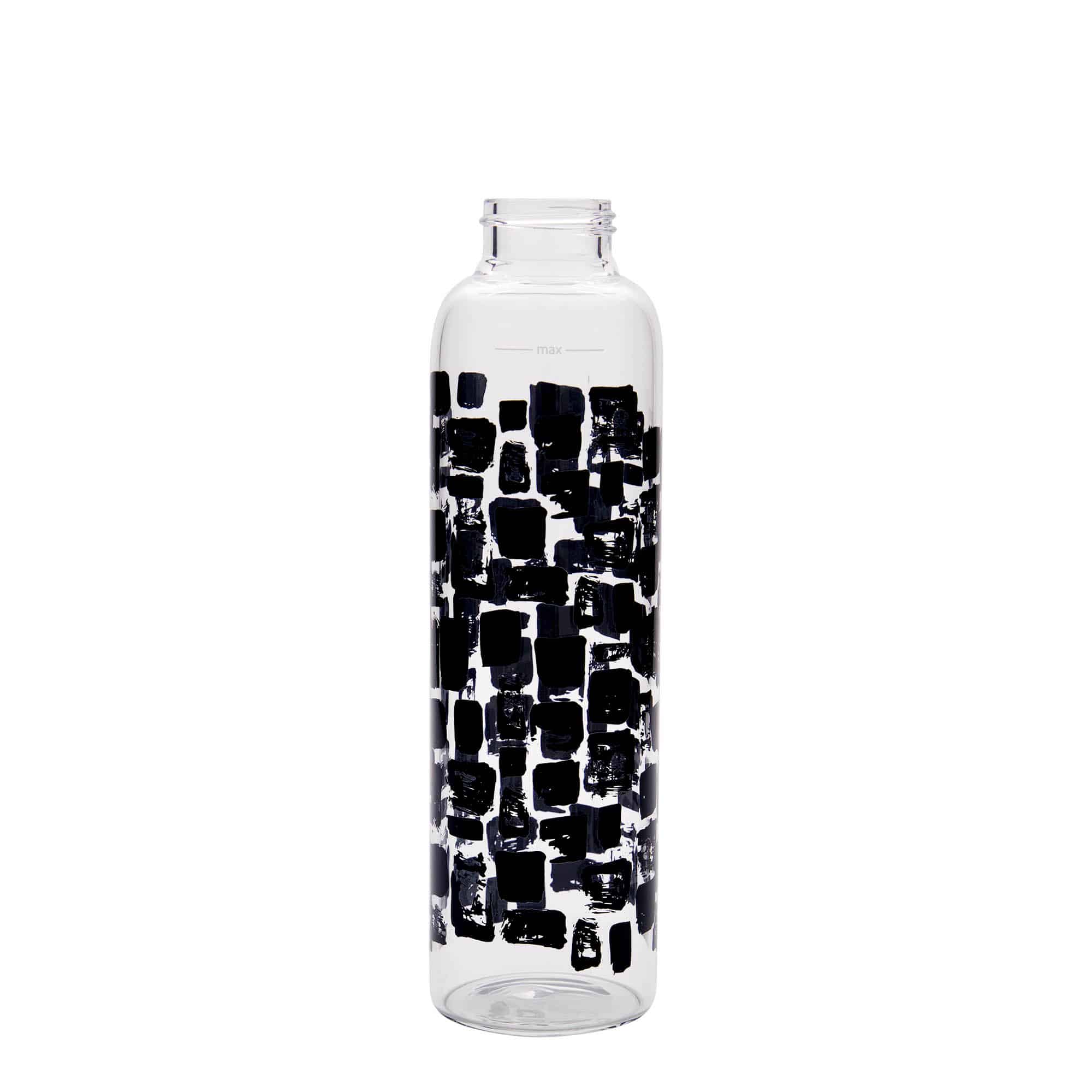 500 ml juomapullo 'Perseus', kuvio: mustat neliöt, suu: Kierrekorkki 500 ml juomapullo 'Perseus', kuvio: mustat neliöt, suu: Kierrekorkki
