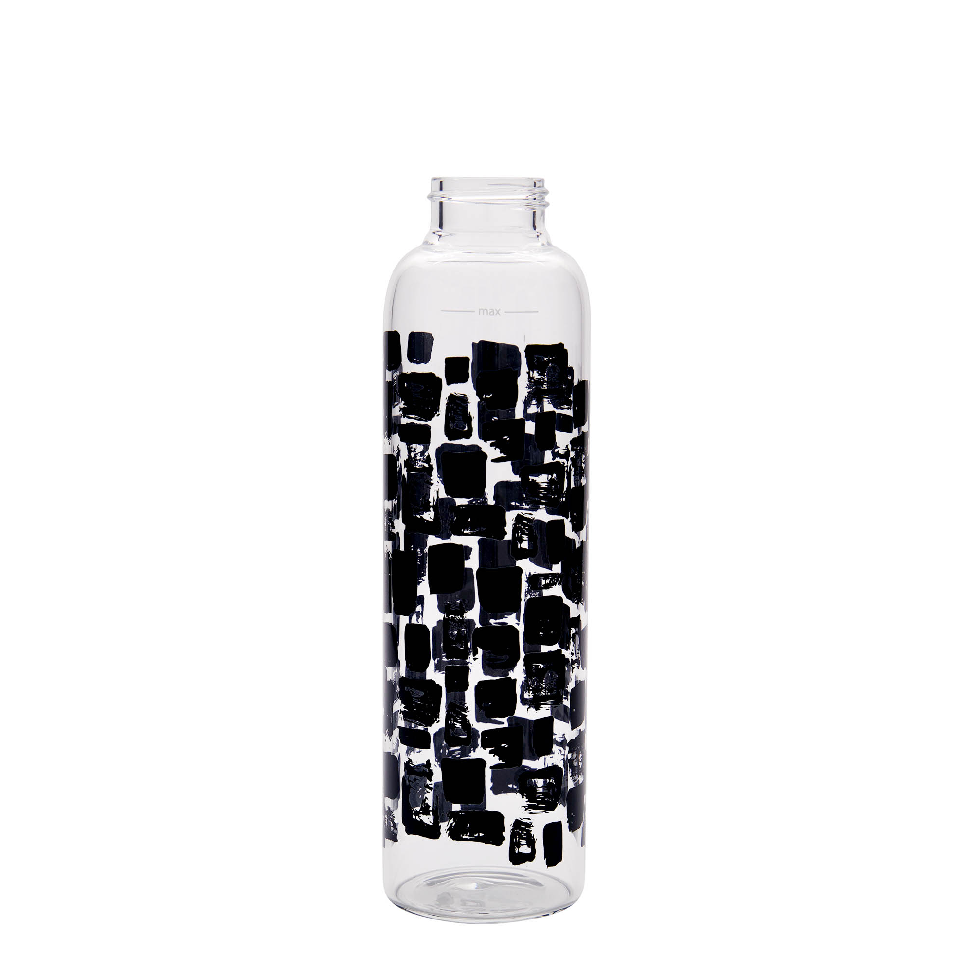500 ml juomapullo 'Perseus - Mustat suorakulmiot', suuaukko: ruuvikorkki 500 ml juomapullo 'Perseus - Mustat suorakulmiot', suuaukko: ruuvikorkki