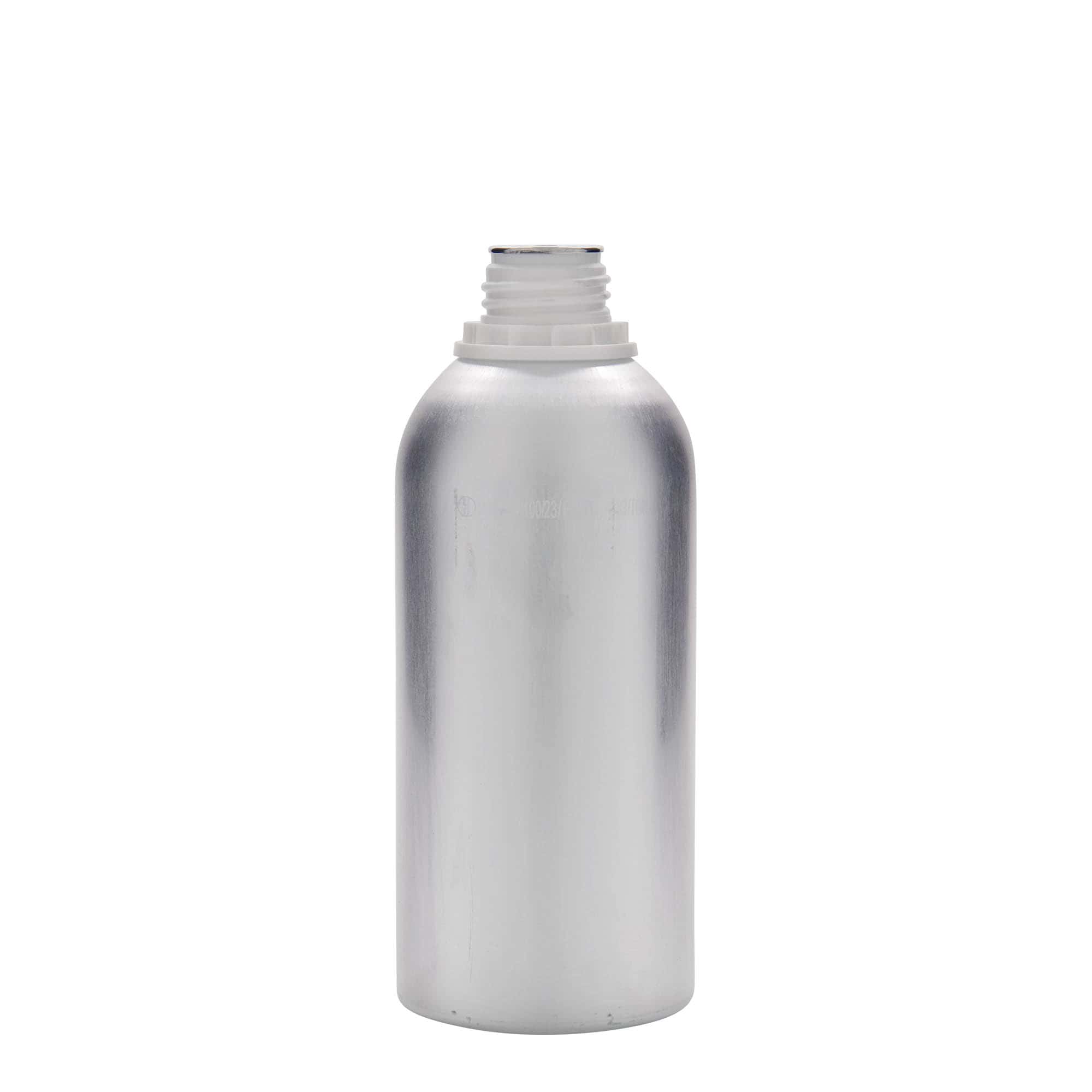 625 ml alumiinipullo, metalli, hopea, suuaukko: DIN 32