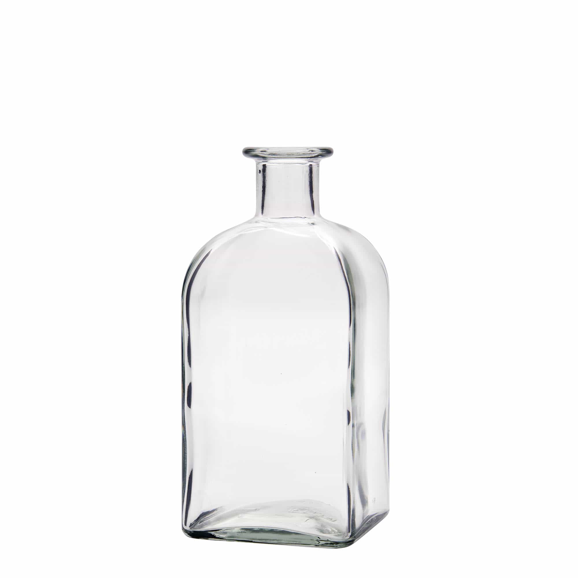 500 ml lasipullo Apotheker Carré, neliömäinen, suuaukko: korkki