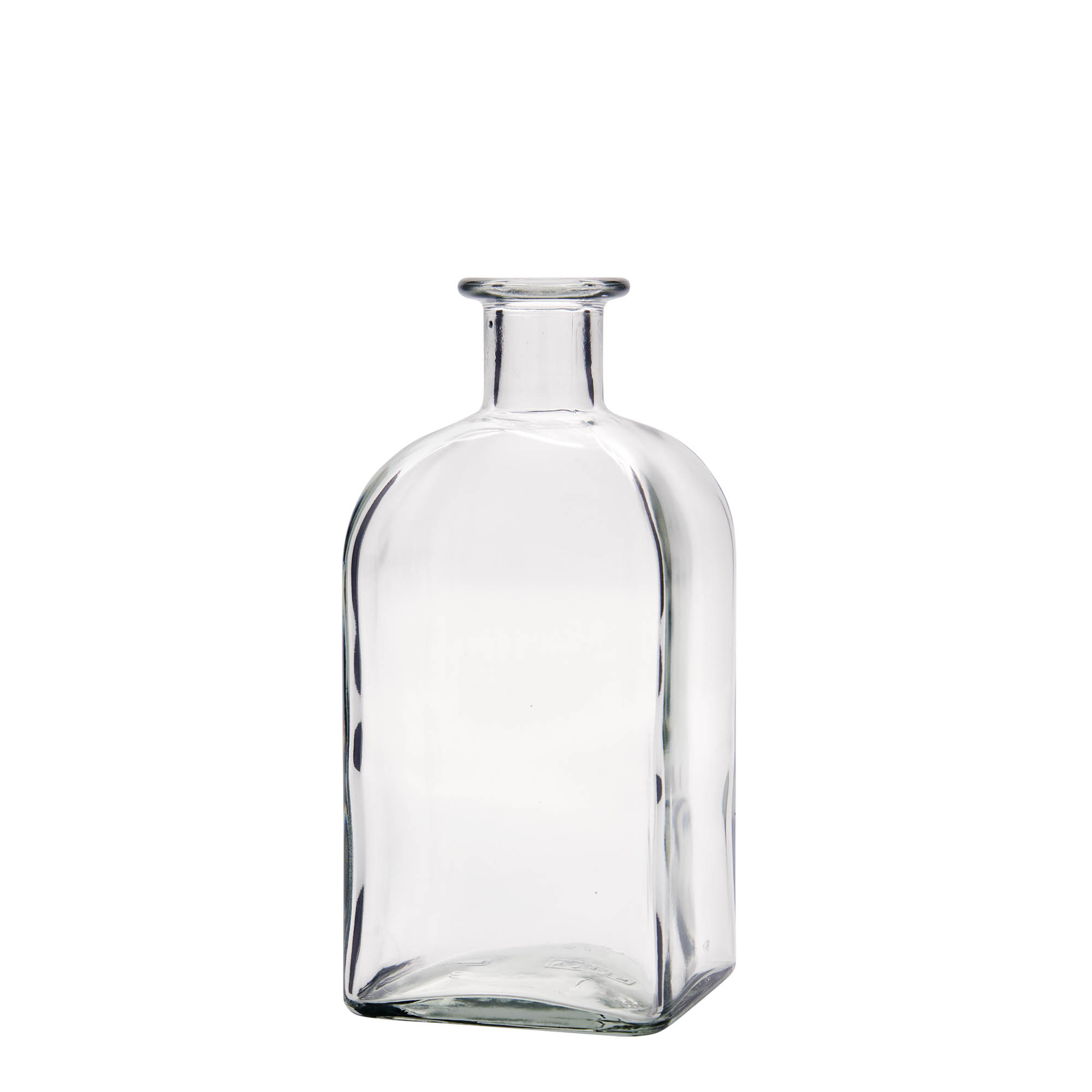 500 ml lasipullo Apotheker Carré, neliömäinen, suuaukko: korkki 500 ml lasipullo Apotheker Carré, neliömäinen, suuaukko: korkki