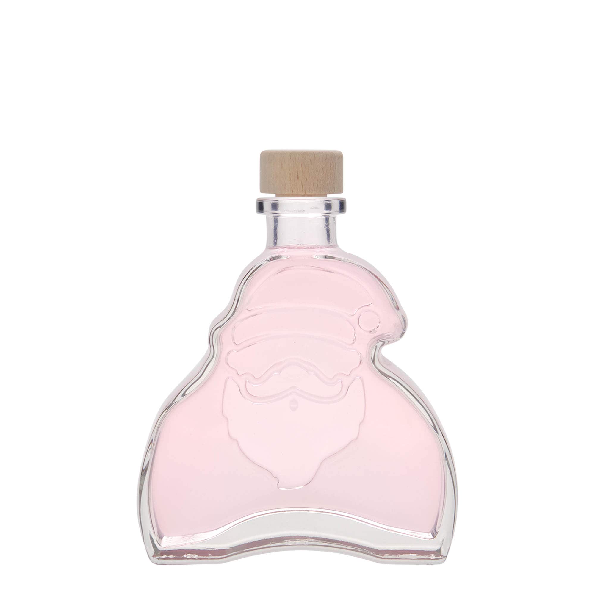 200 ml lasipullo 'Joulupukki', suuaukko: korkki