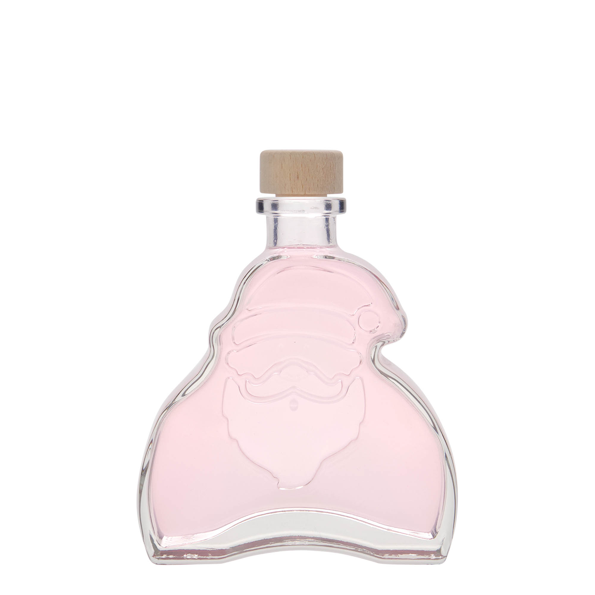 200 ml lasipullo 'Joulupukki', suuaukko: korkki