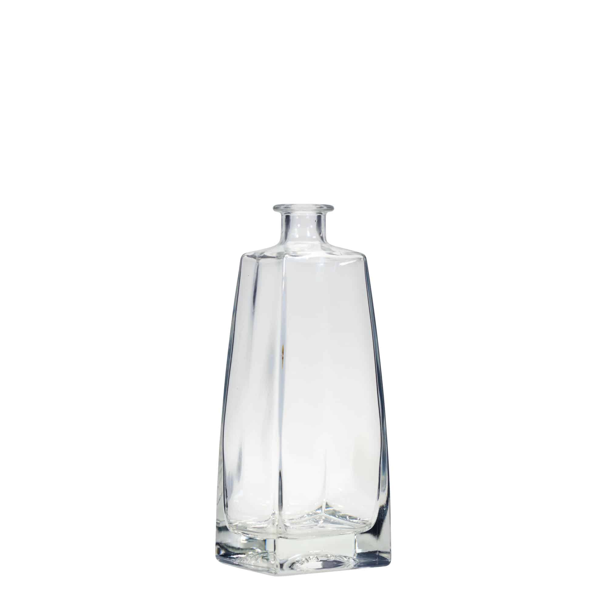700 ml lasipullo 'Timmy', nelikulm., suu: korkki