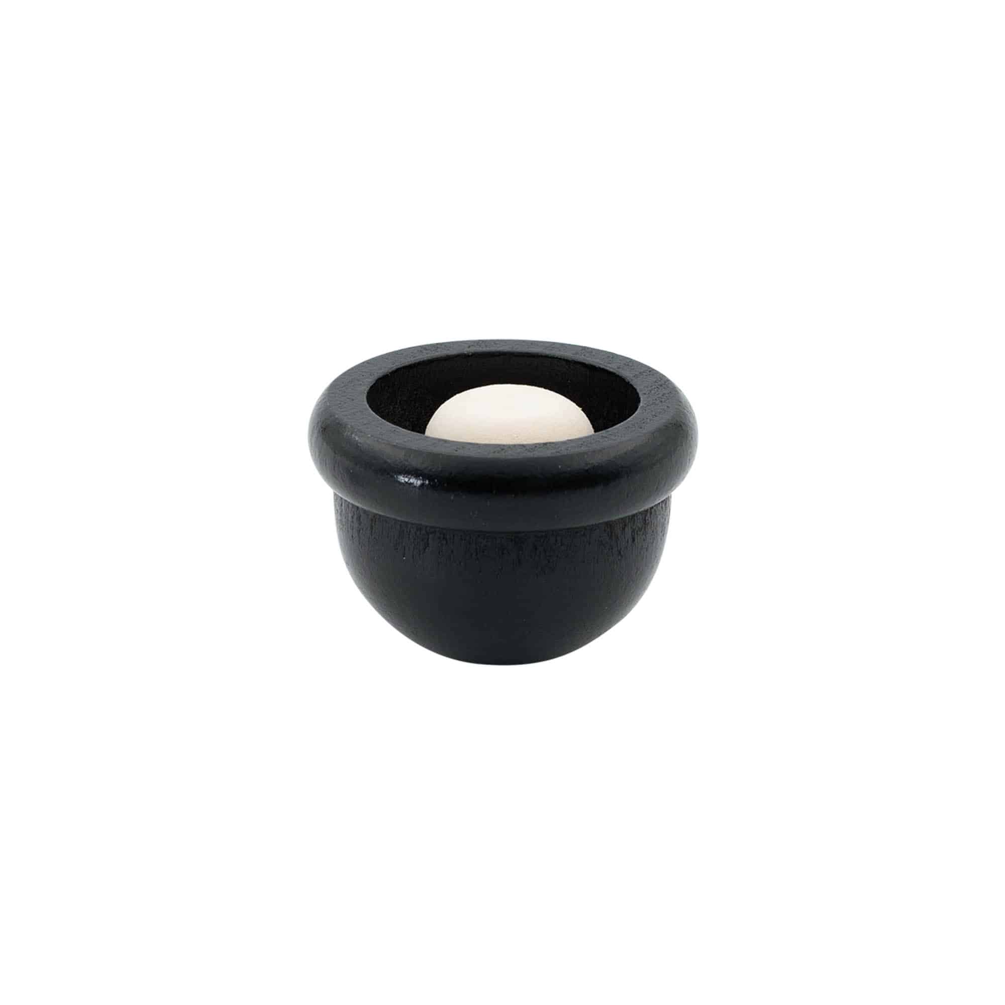 Luonnonkorkit 19 mm, puu, musta, suu: korkki