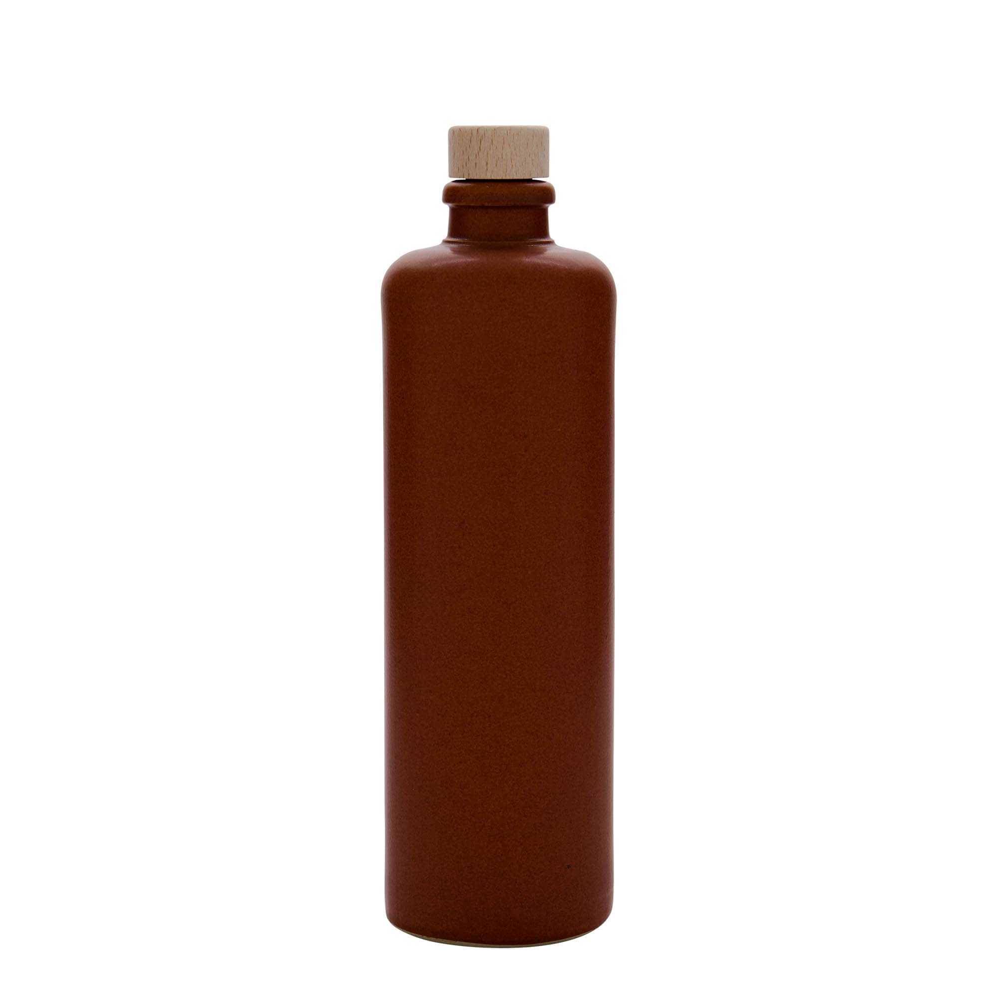 500 ml tonkuru, saviastia, punaruskea, suuaukko: korkki