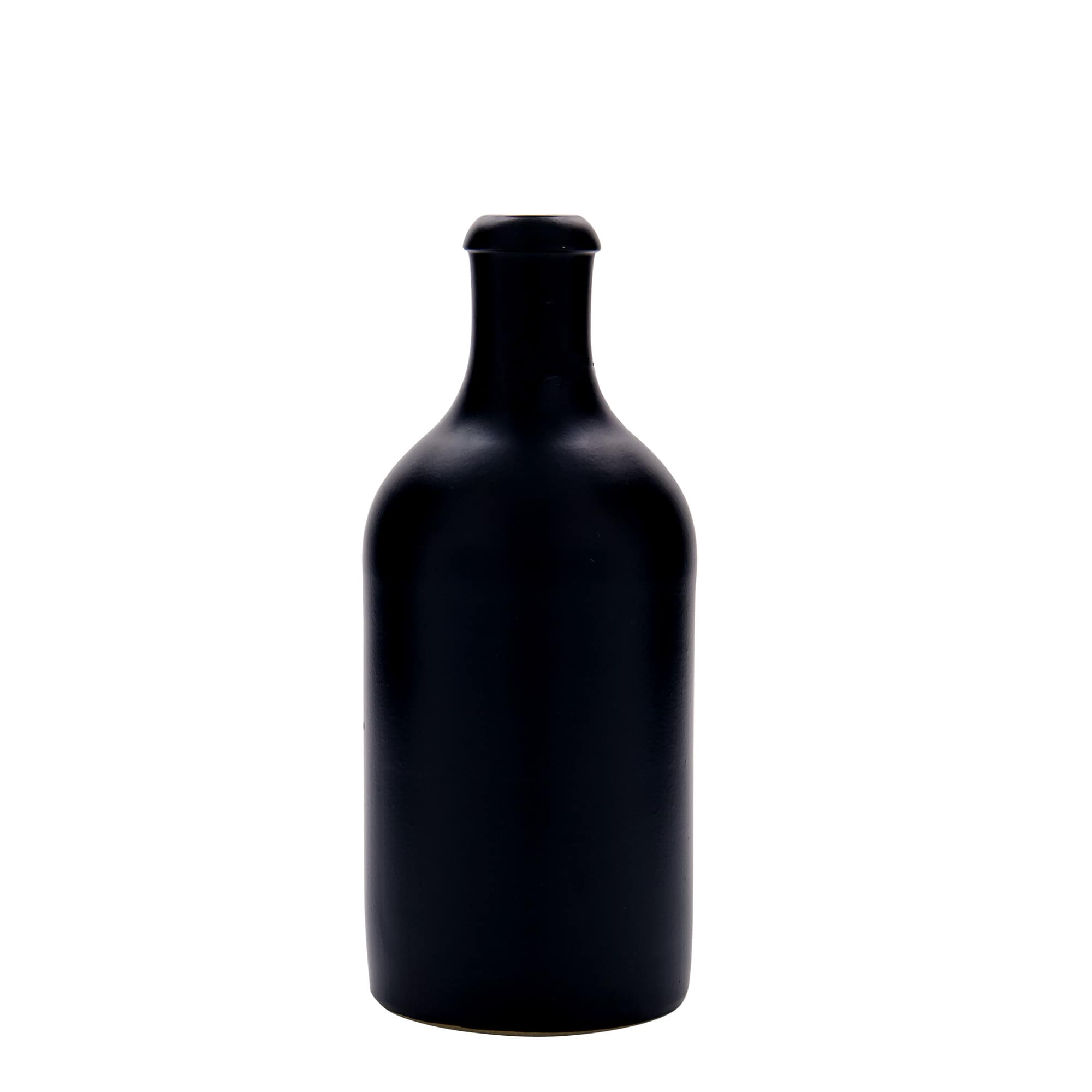 500 ml saviruukku, saviastia, musta, suuaukko: saranakorkki