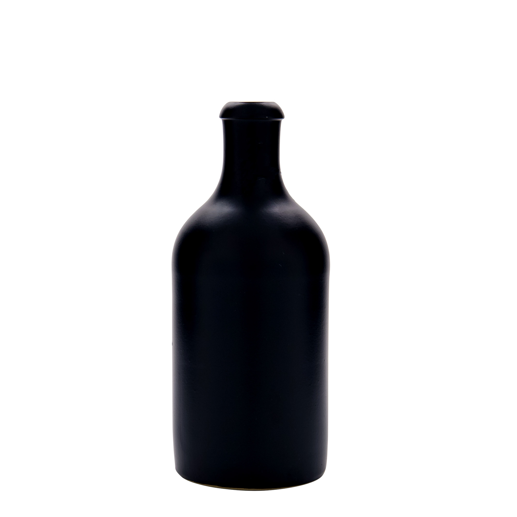 500 ml saviruukku, saviastia, musta, suuaukko: saranakorkki