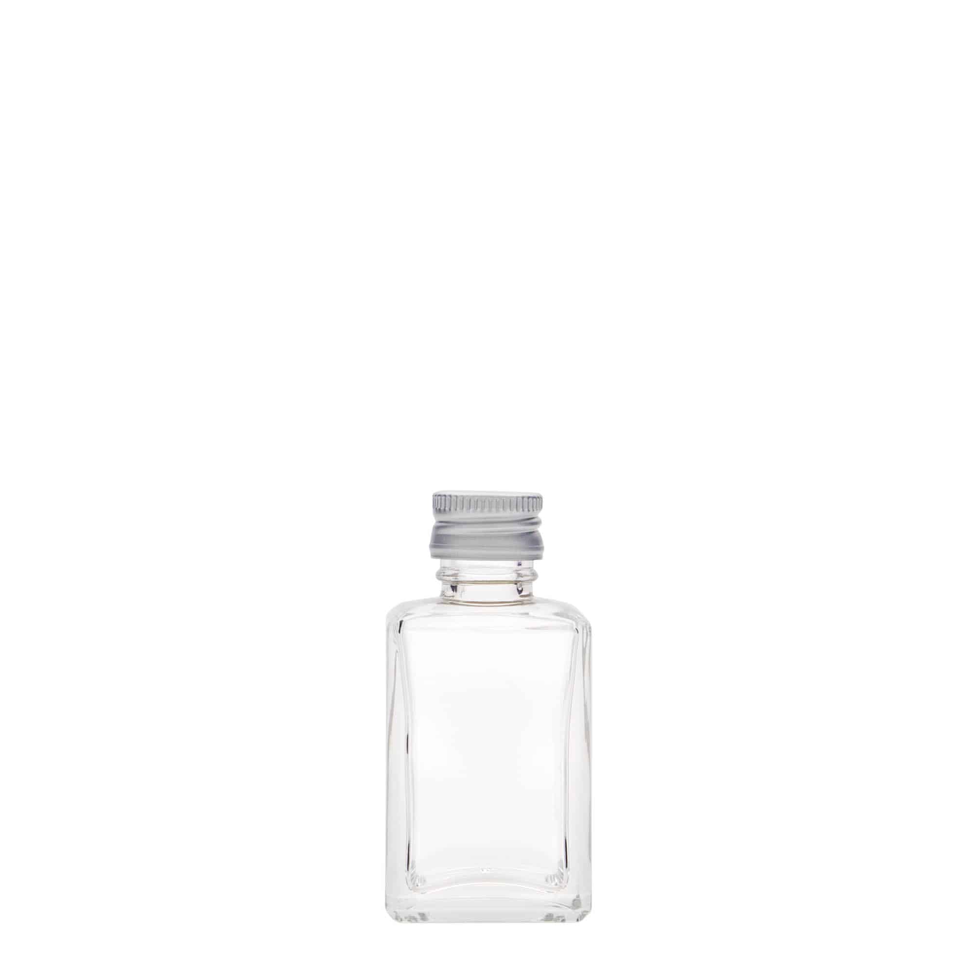 30 ml lasipullo 'Tamme', neliö, suu: PP 18