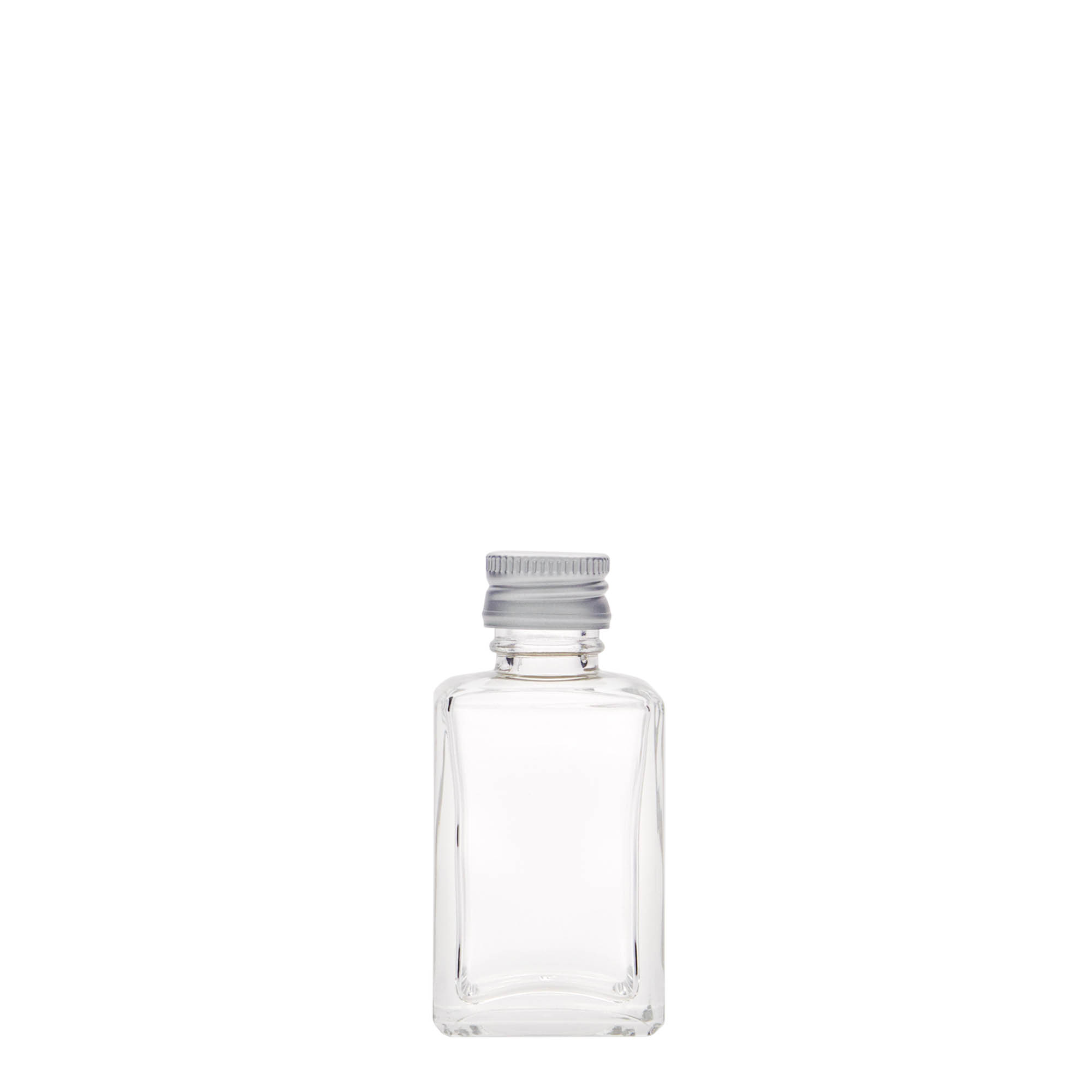 30 ml lasipullo 'Tamme', neliömäinen, suuaukko: PP 18