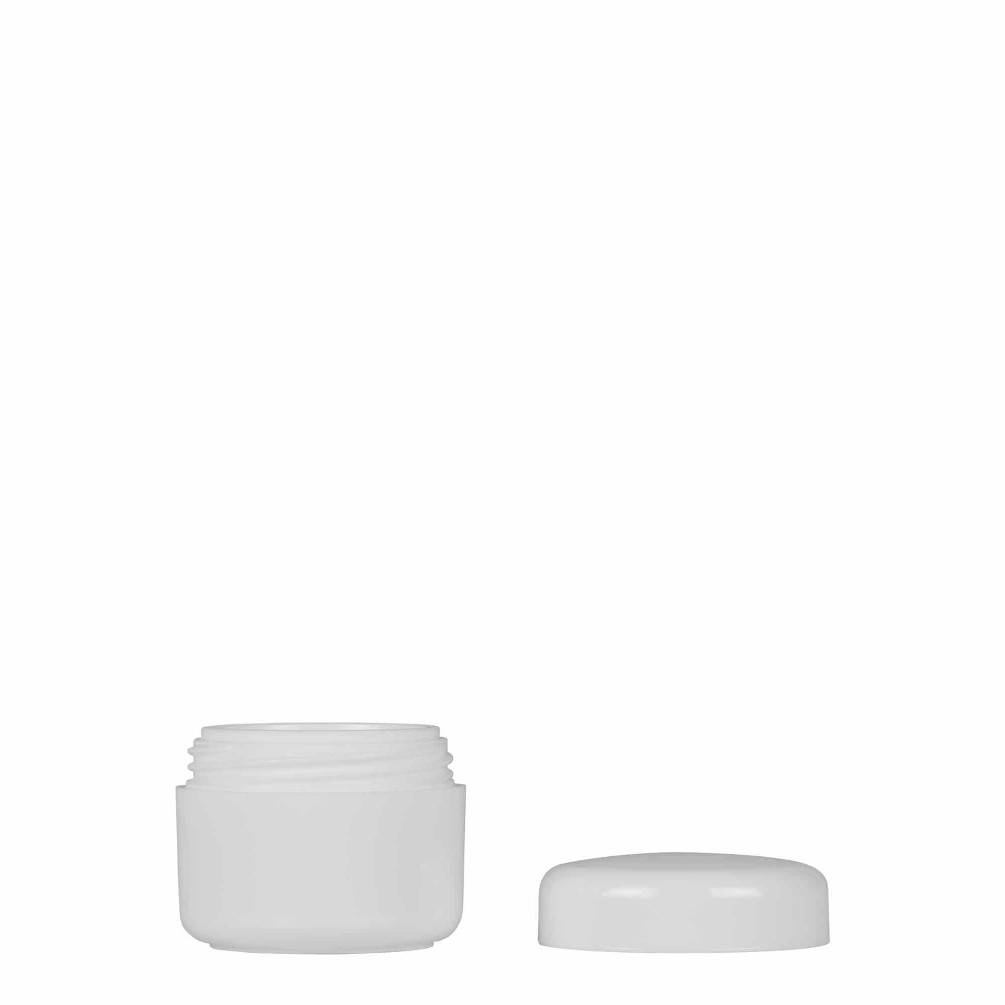 5 ml muovipurkki 'Bianca', PP, valkoinen, suuaukko: ruuvikorkki