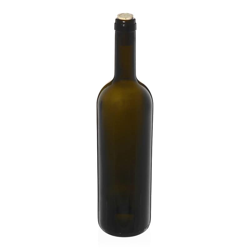 750 ml viinipullo 'Golia', antiikinvihreä, suu: korkki