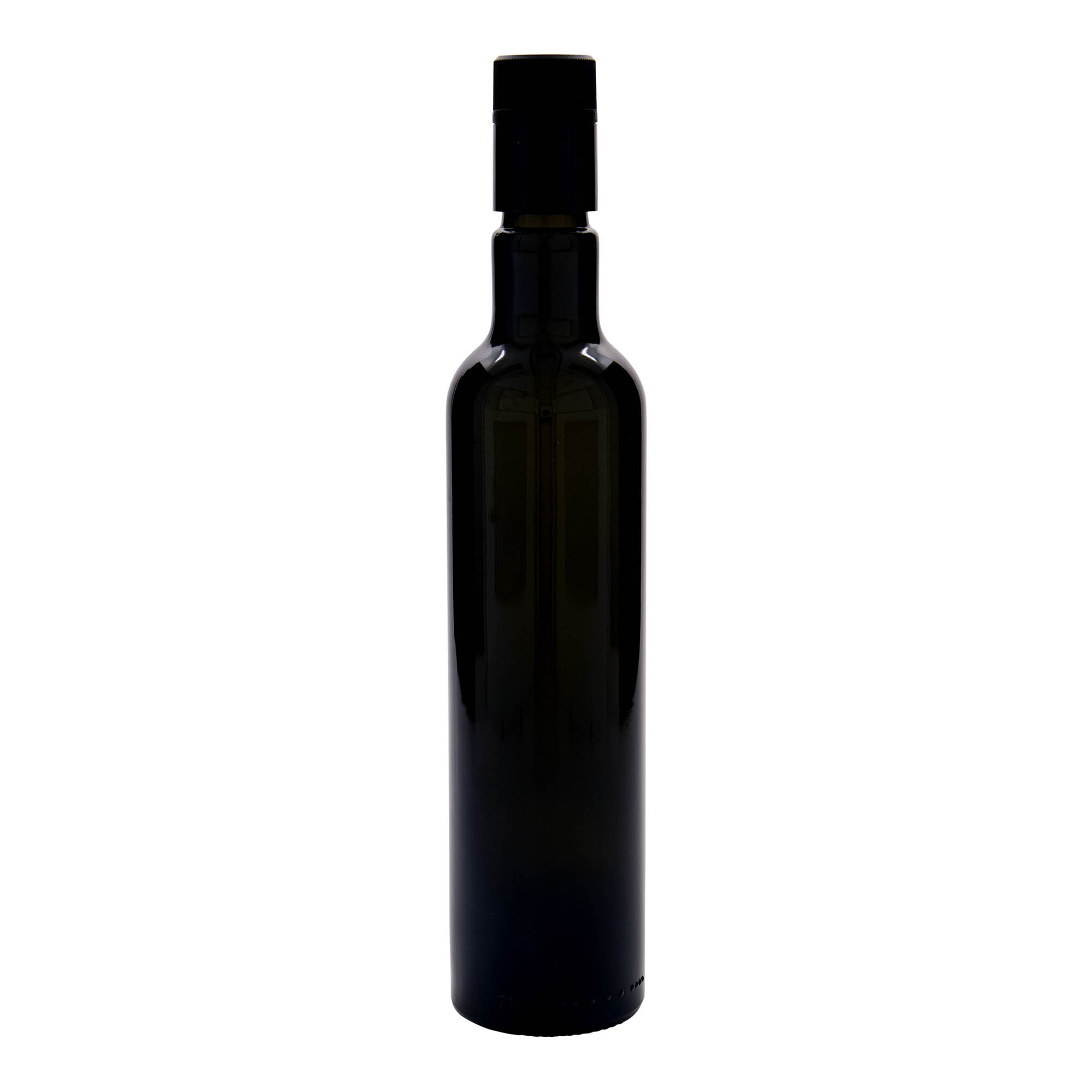 500 ml etikka-/öljypullo 'Willy New', lasia, antiikkivihreä, suuaukko: DOP