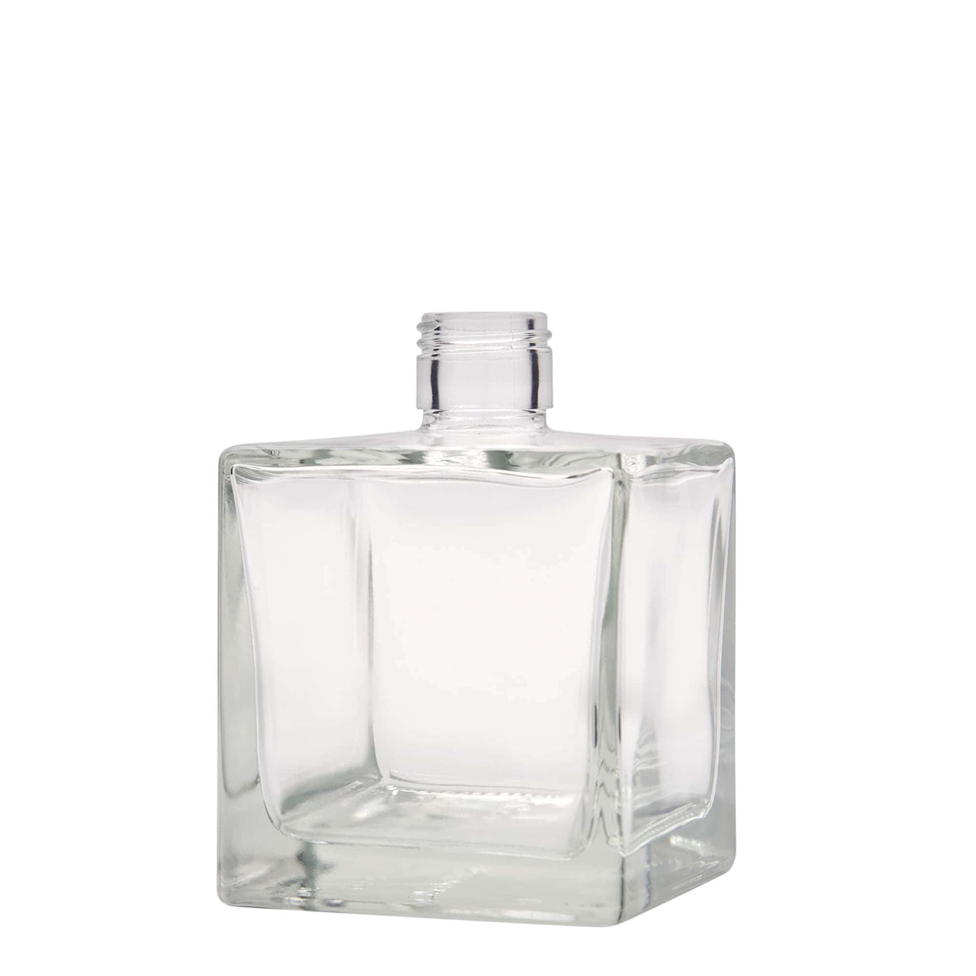 500 ml lasipullo 'Cube', neliömäinen, suuaukko: PP 31,5