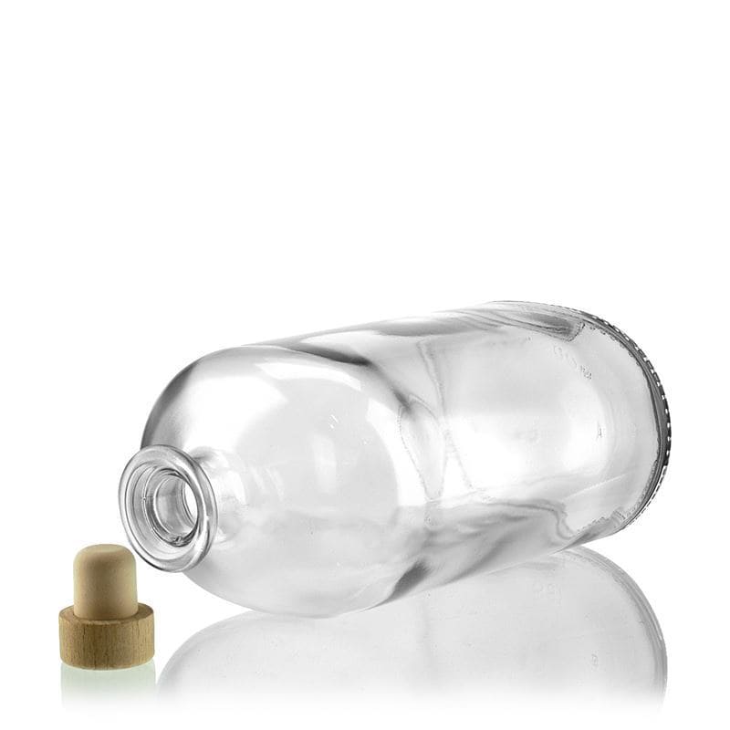 1000 ml lasipullo 'Dundee', soikea, suu: korkki