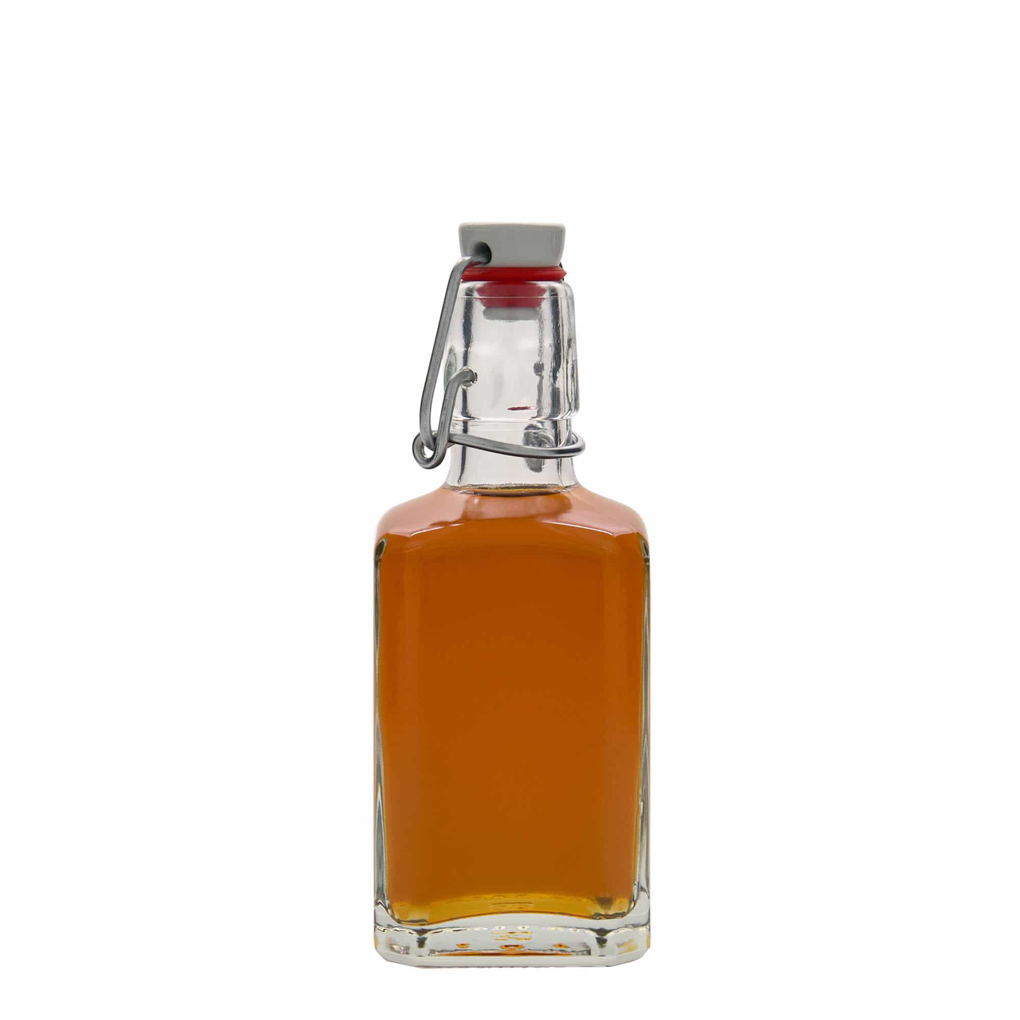 250 ml lasipullo ”Rialto”, neliömäinen, suuaukko: pikalukko