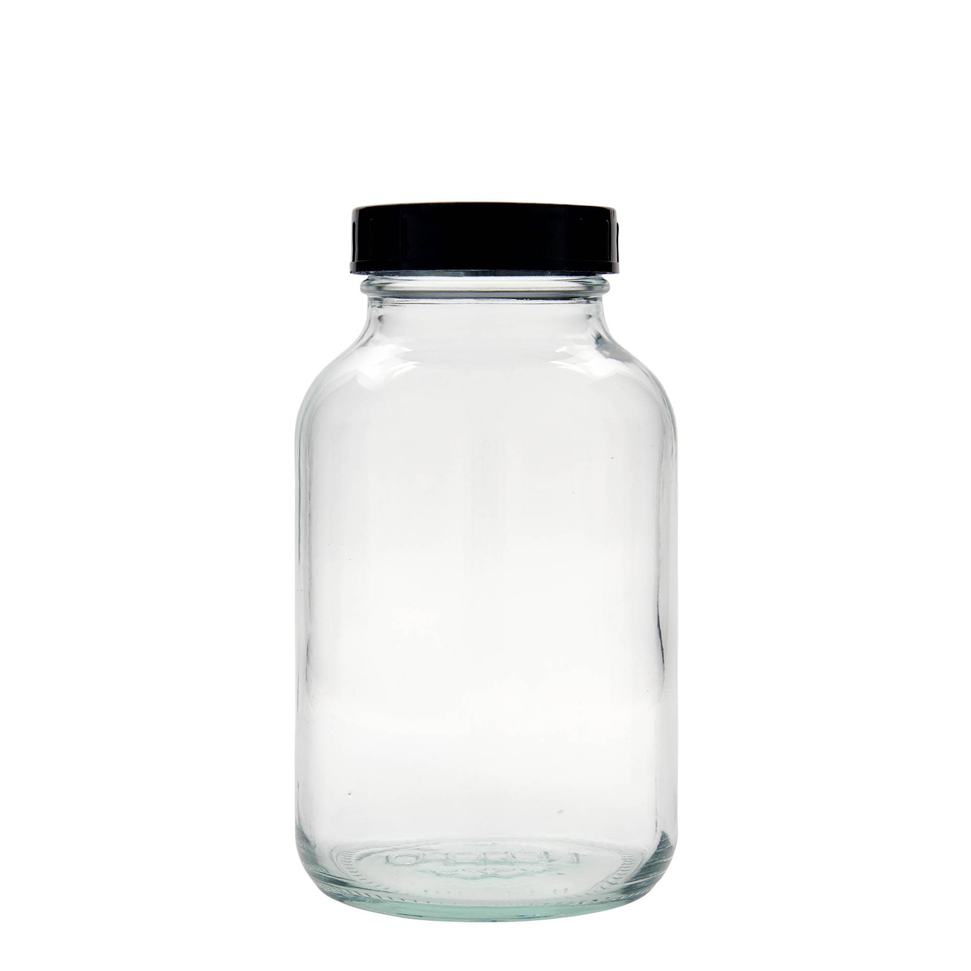 1 000 ml leveäkaulainen lasi, suuaukko: DIN 68