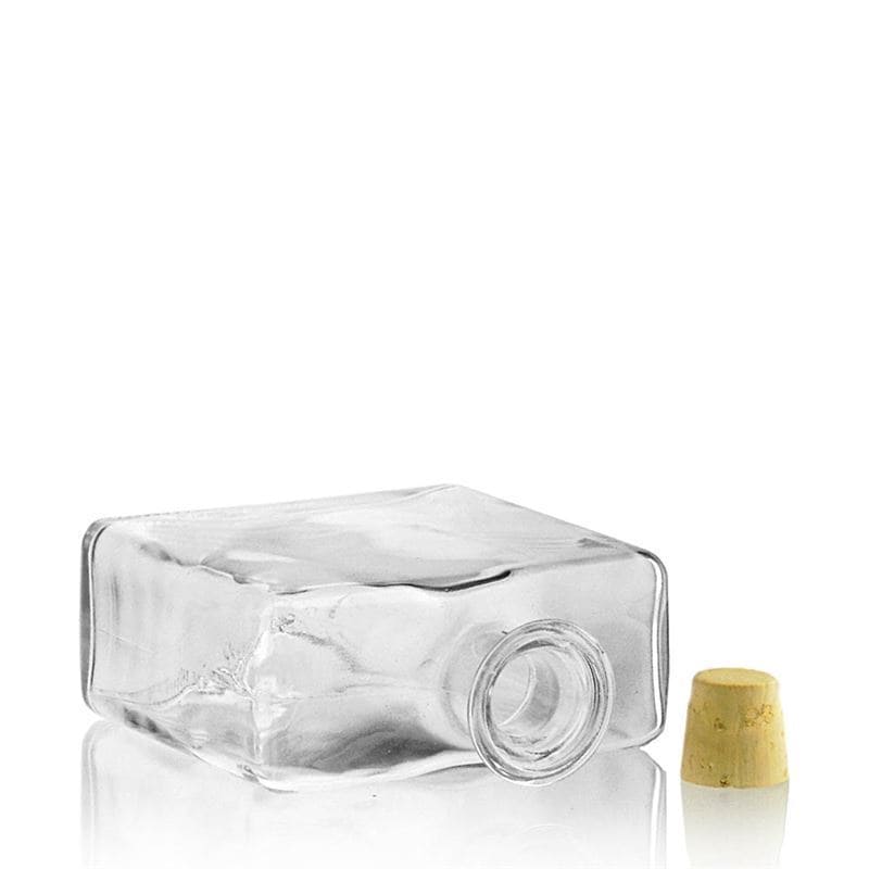 500 ml lasipullo 'Julia', nelikulm., suu: korkki