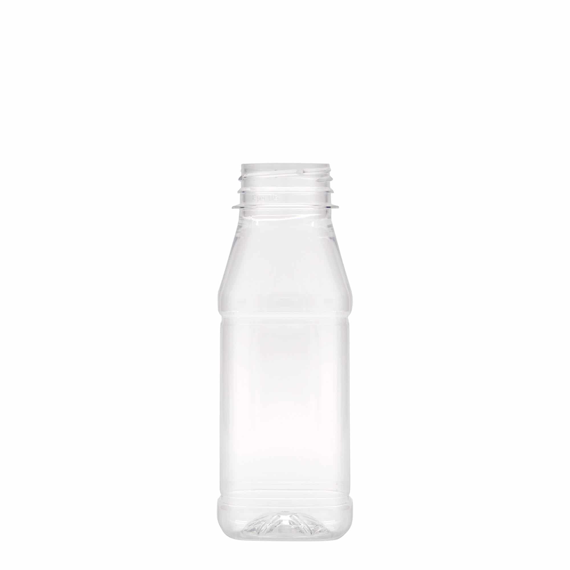 250 ml PET-pullo 'Milk and Juice Carré', neliö, muovi, suu: 38 mm 250 ml PET-pullo 'Milk and Juice Carré', neliö, muovi, suu: 38 mm