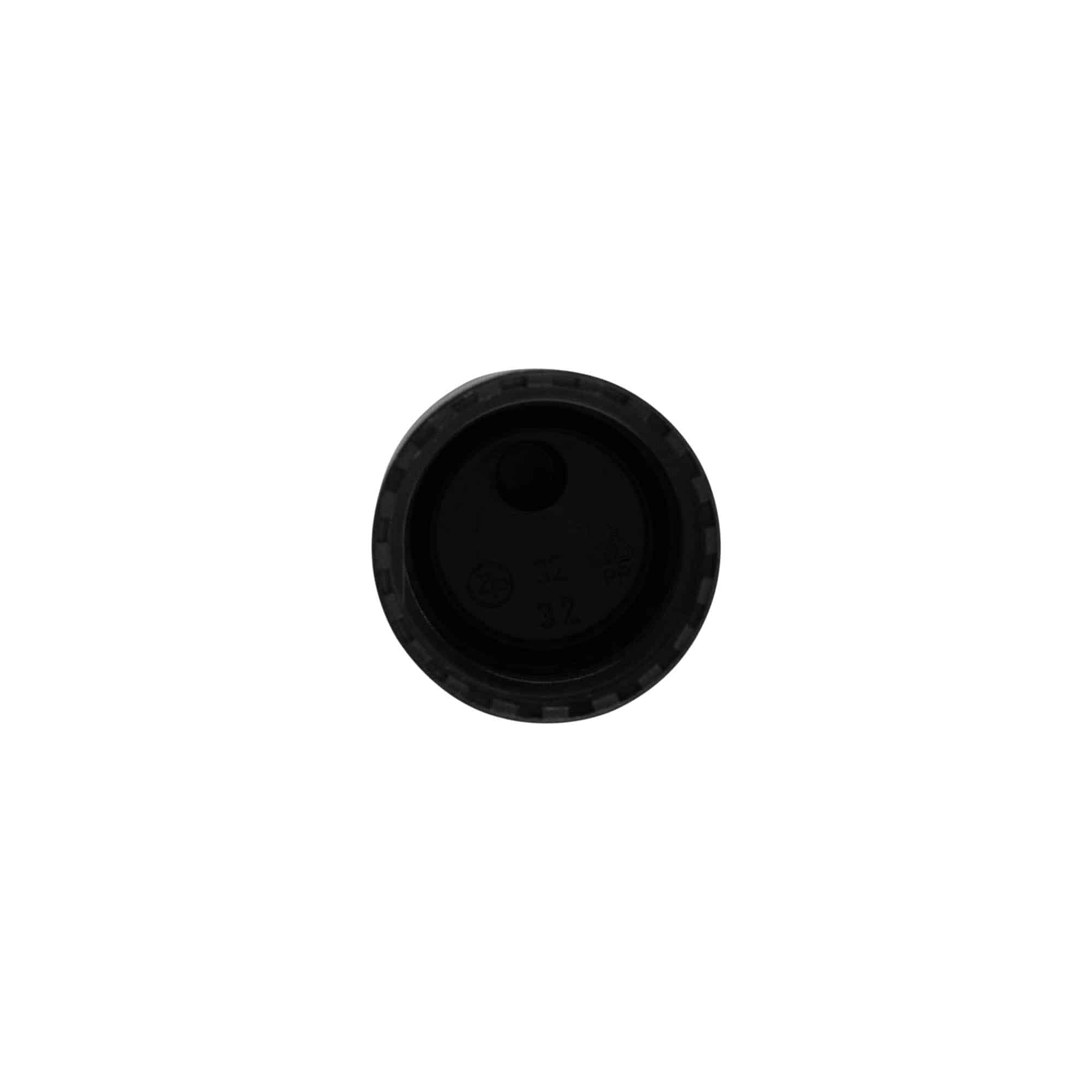 Kierrekorkki Disc Top, PP-muovi, musta, suu: 24/410