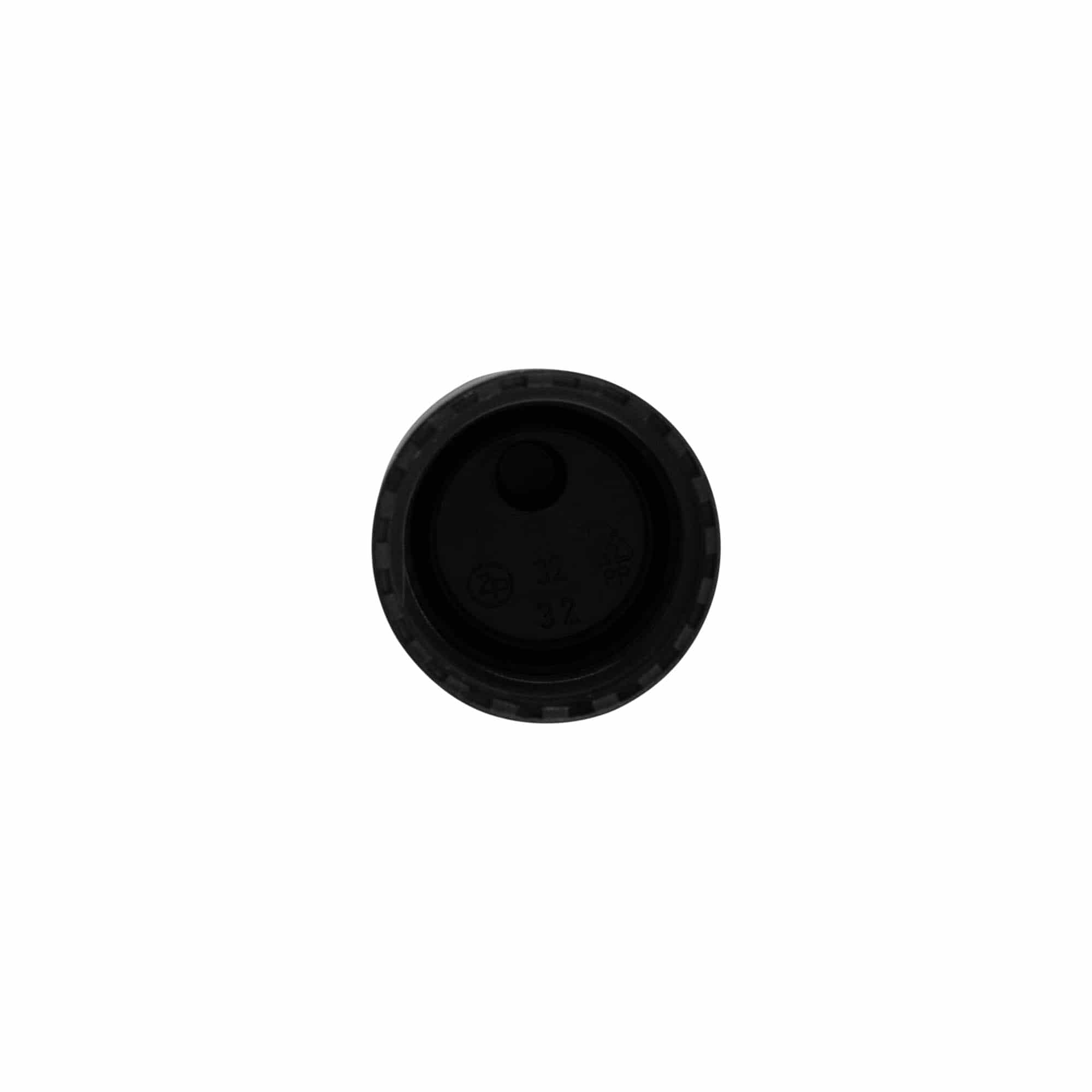 Ruuvikorkki Disc Top, PP-muovi, musta, suulle: 24/410
