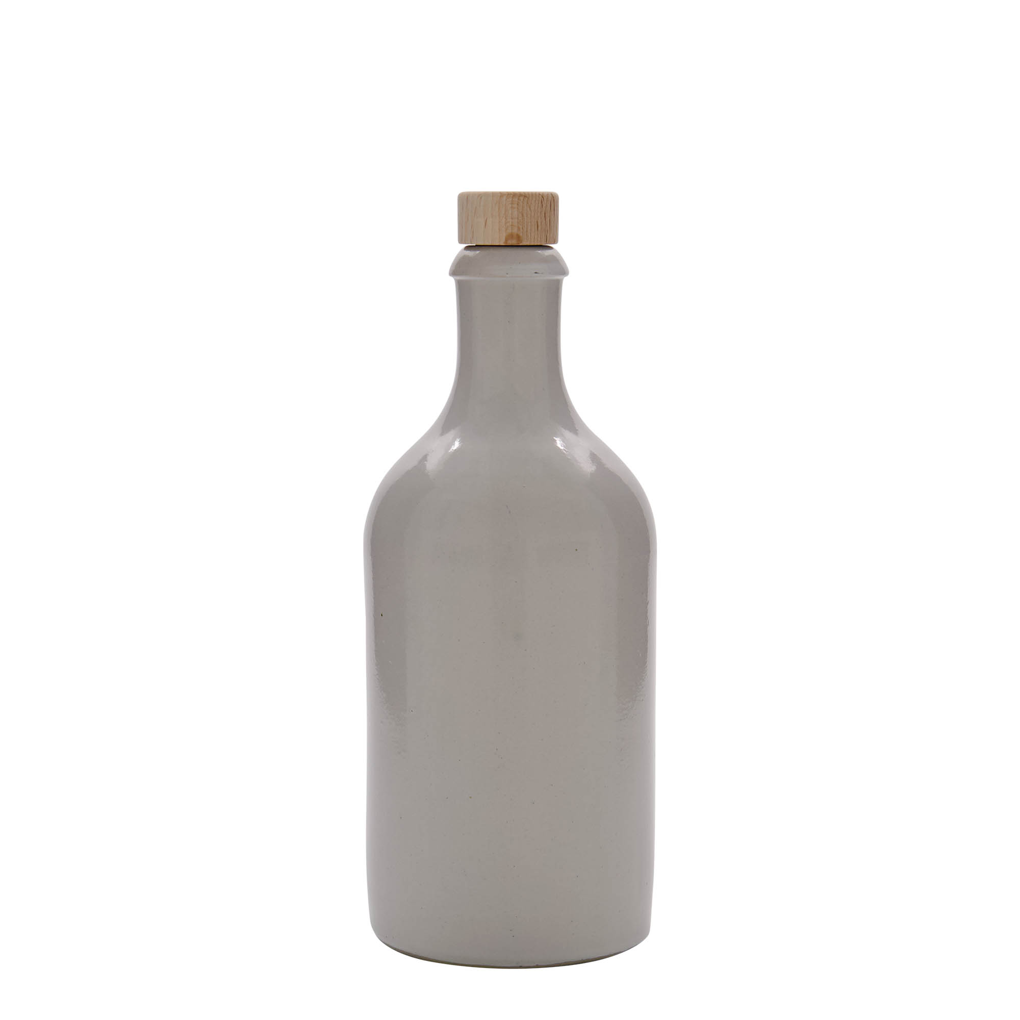 500 ml saviruukku, kivitavara, valkoinen, suuaukko: korkki