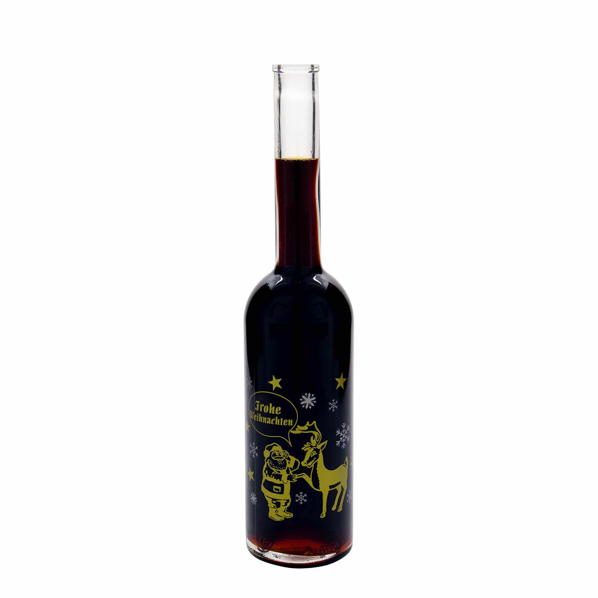 500 ml lasipullo 'Ooppera', kuvio: ilotulitus, suu: korkki