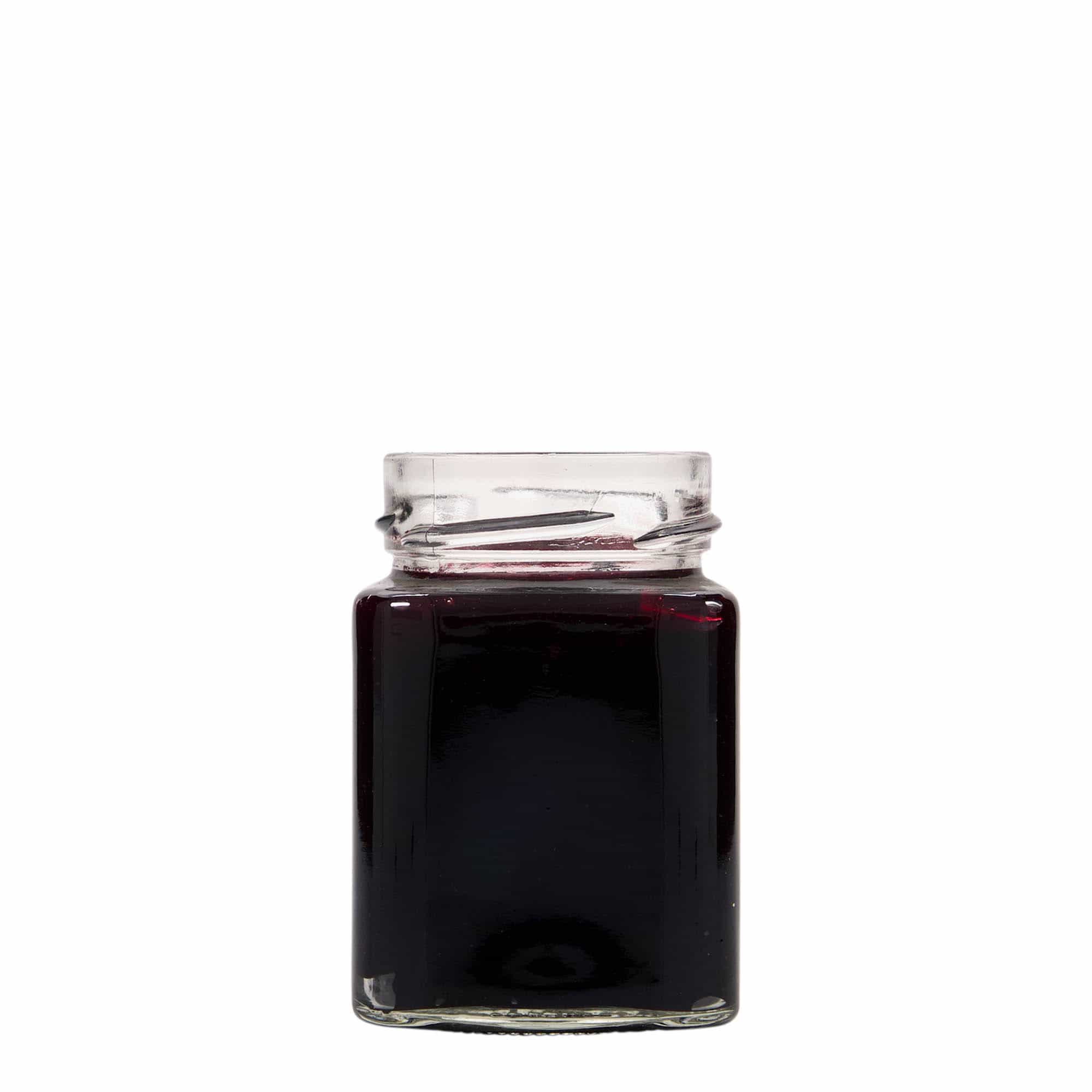 212 ml nelikulm. lasi 'Funny', suu: Deep-Twist-Off (DTO 58)