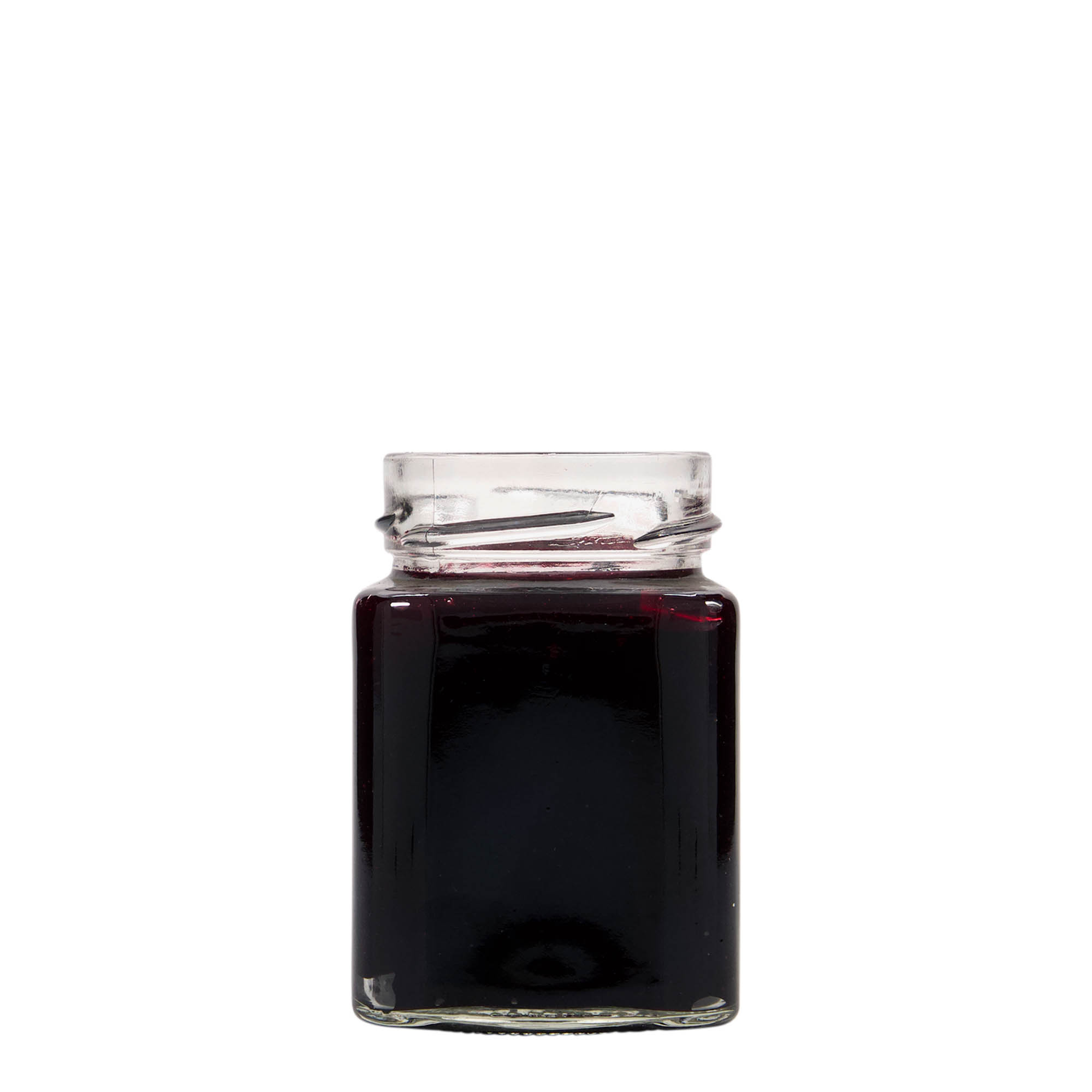 212 ml nelikulmainen lasi 'Funny', suuaukko: Deep-Twist-Off (DTO 58)