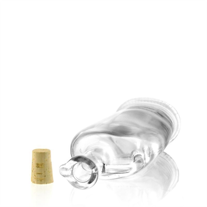 500 ml lasipullo 'Eleganta', ovaali, suuaukko: korkki