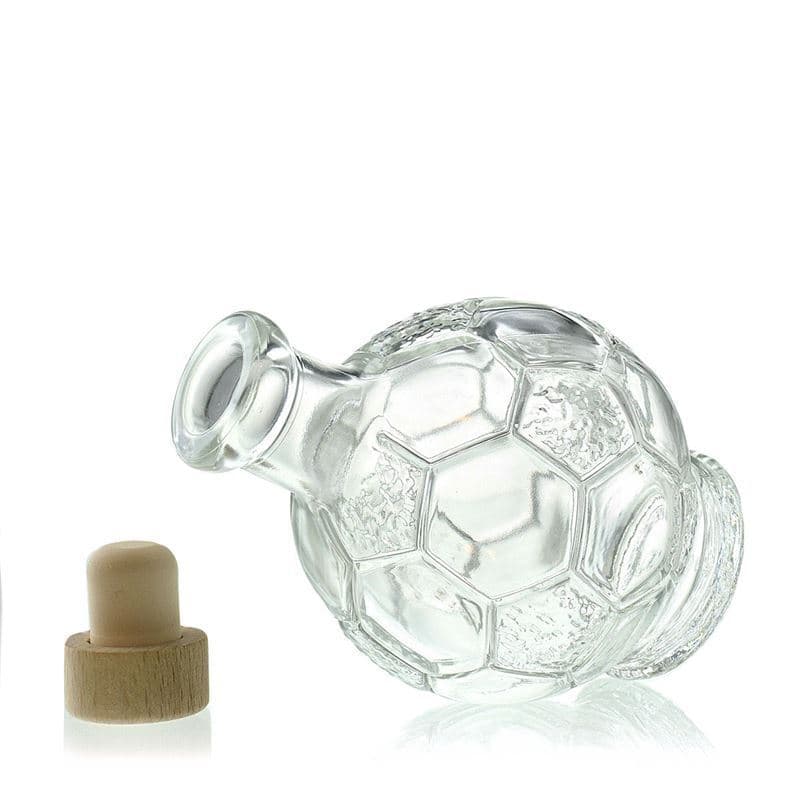 200 ml lasipullo 'Jalkapallo', suu: korkki