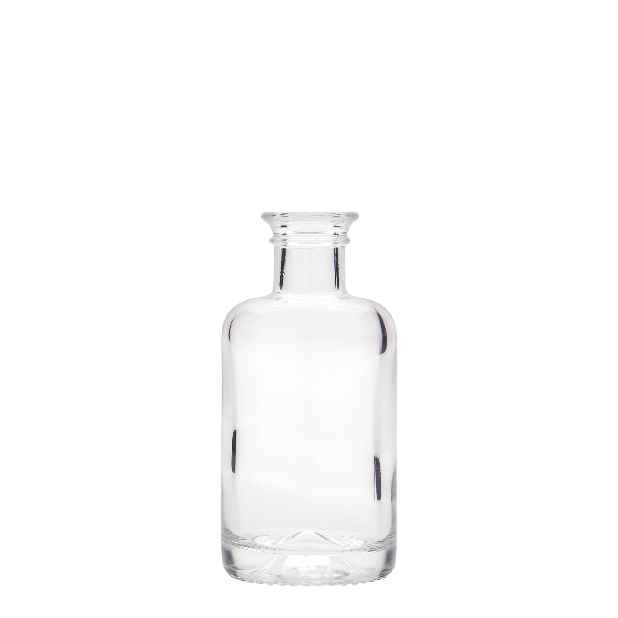 100 ml lasipullo apteekkarille, suuaukko: korkki