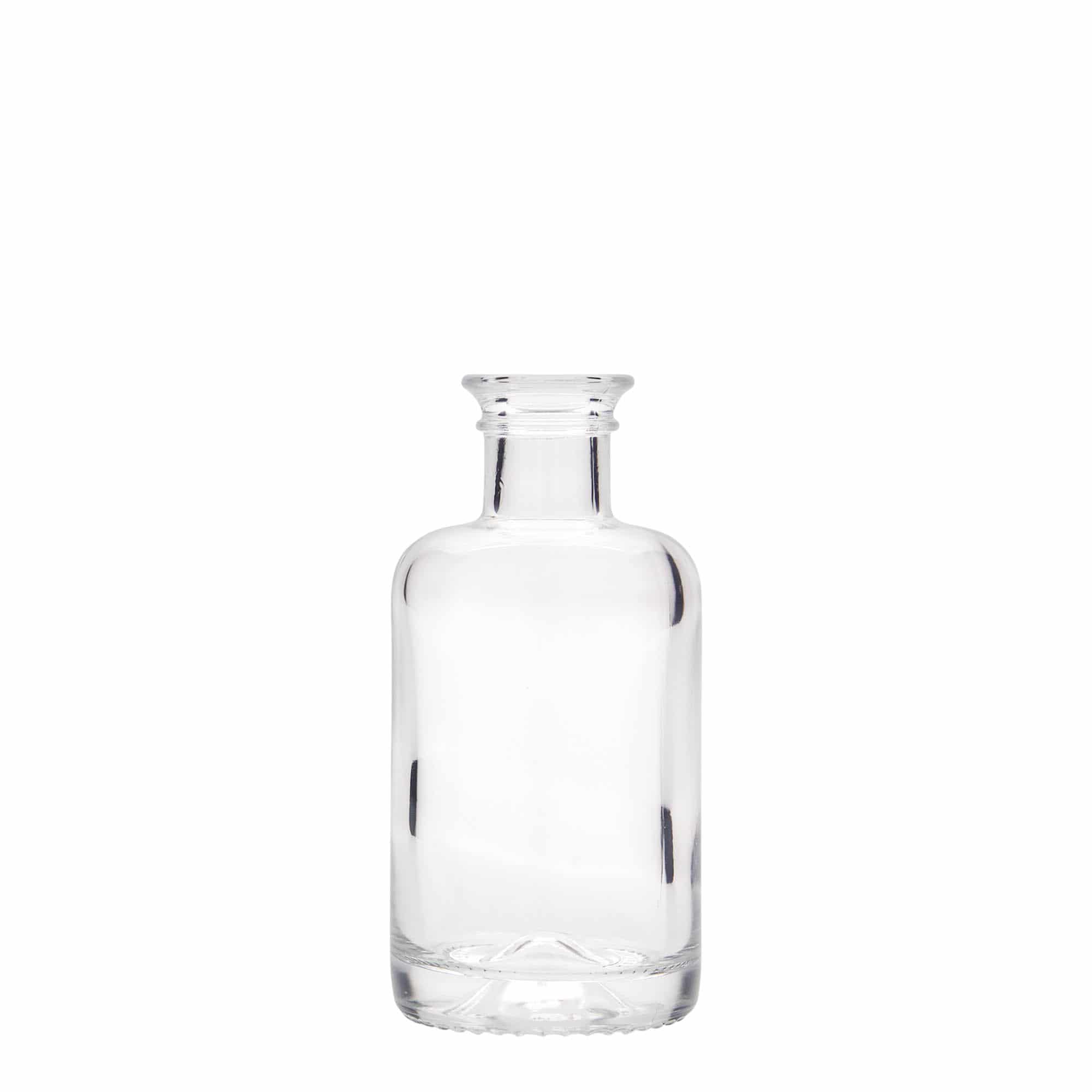 100 ml lasipullo apteekkarille, suuaukko: korkki