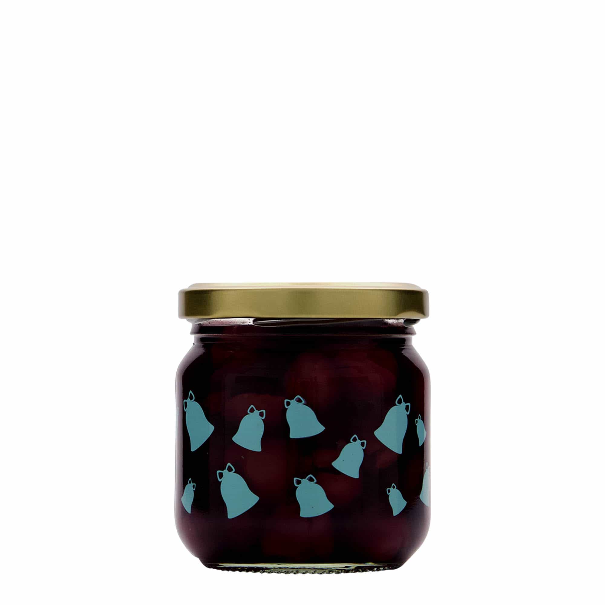 212 ml pyöreä lasi, kuvio: Kellot, suukappale: Twist-Off (TO 66)