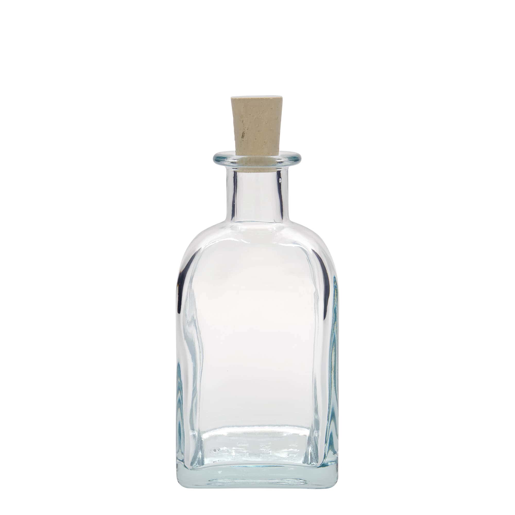 350 ml lasipullo Apotheker Carré, neliö, suuaukko: korkki