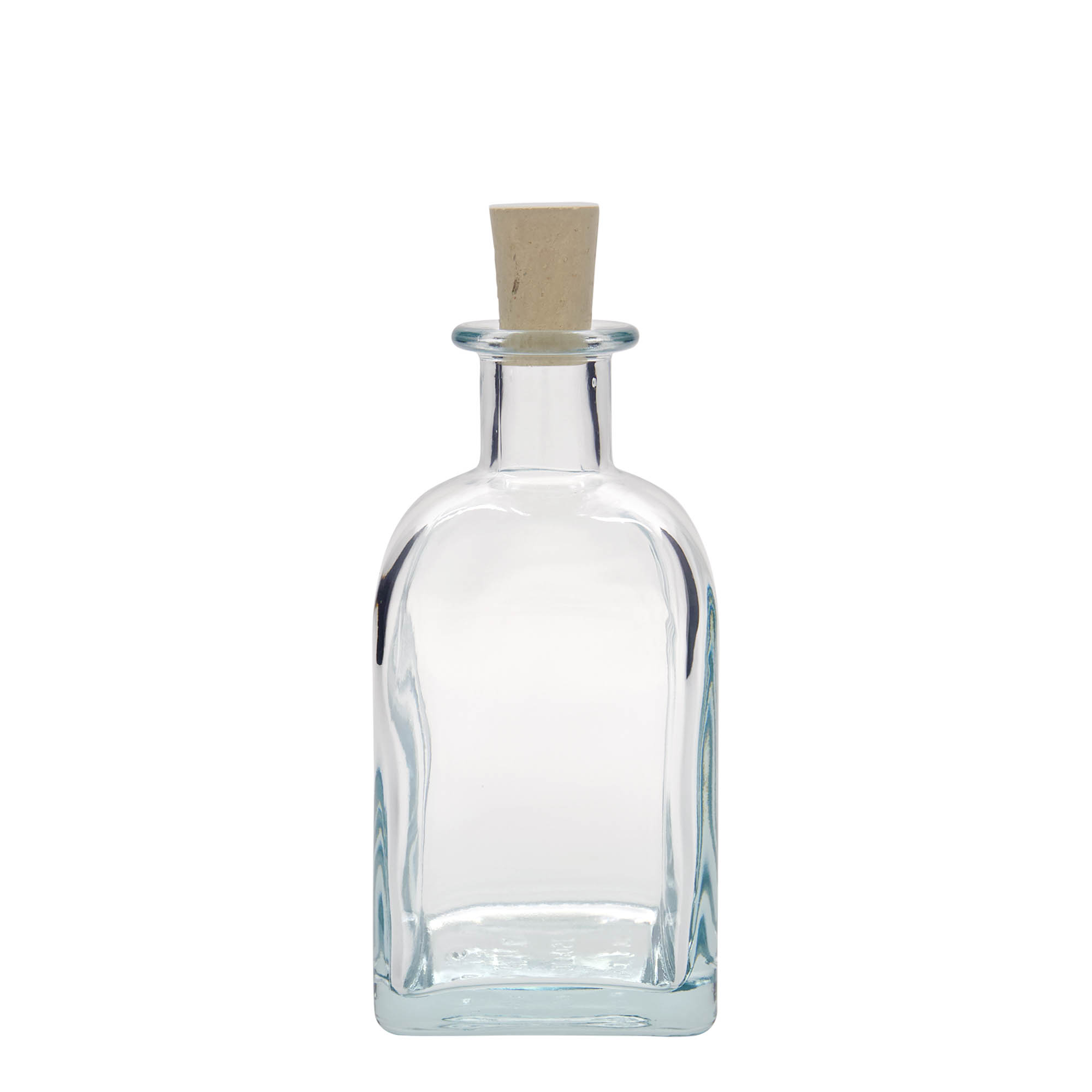 350 ml lasipullo Apotheker Carré, neliö, suuaukko: korkki 350 ml lasipullo Apotheker Carré, neliö, suuaukko: korkki