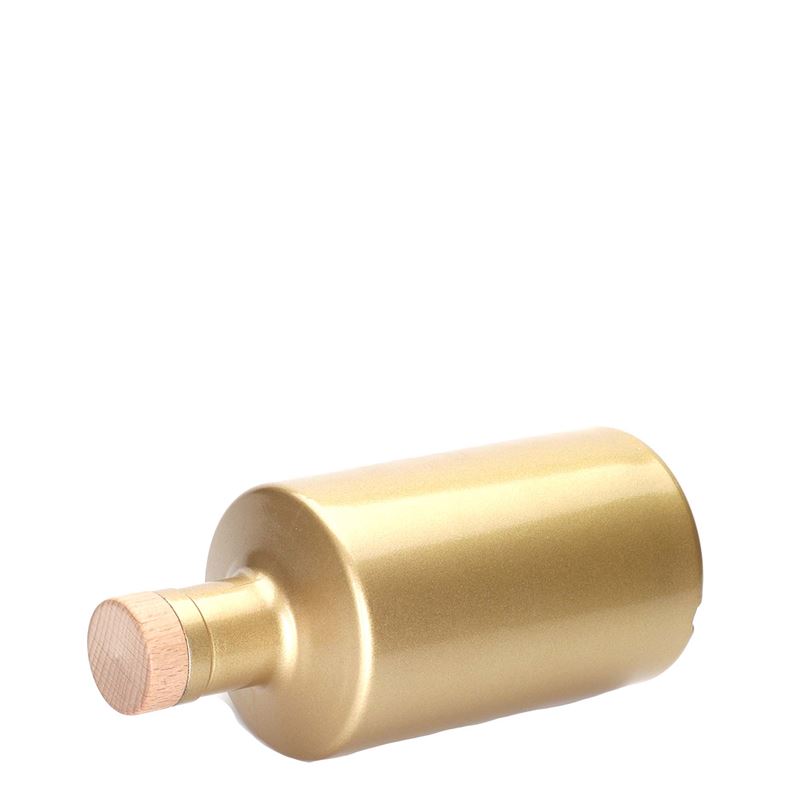 500 ml lasipullo 'Caroline', kulta, suuaukko: korkki