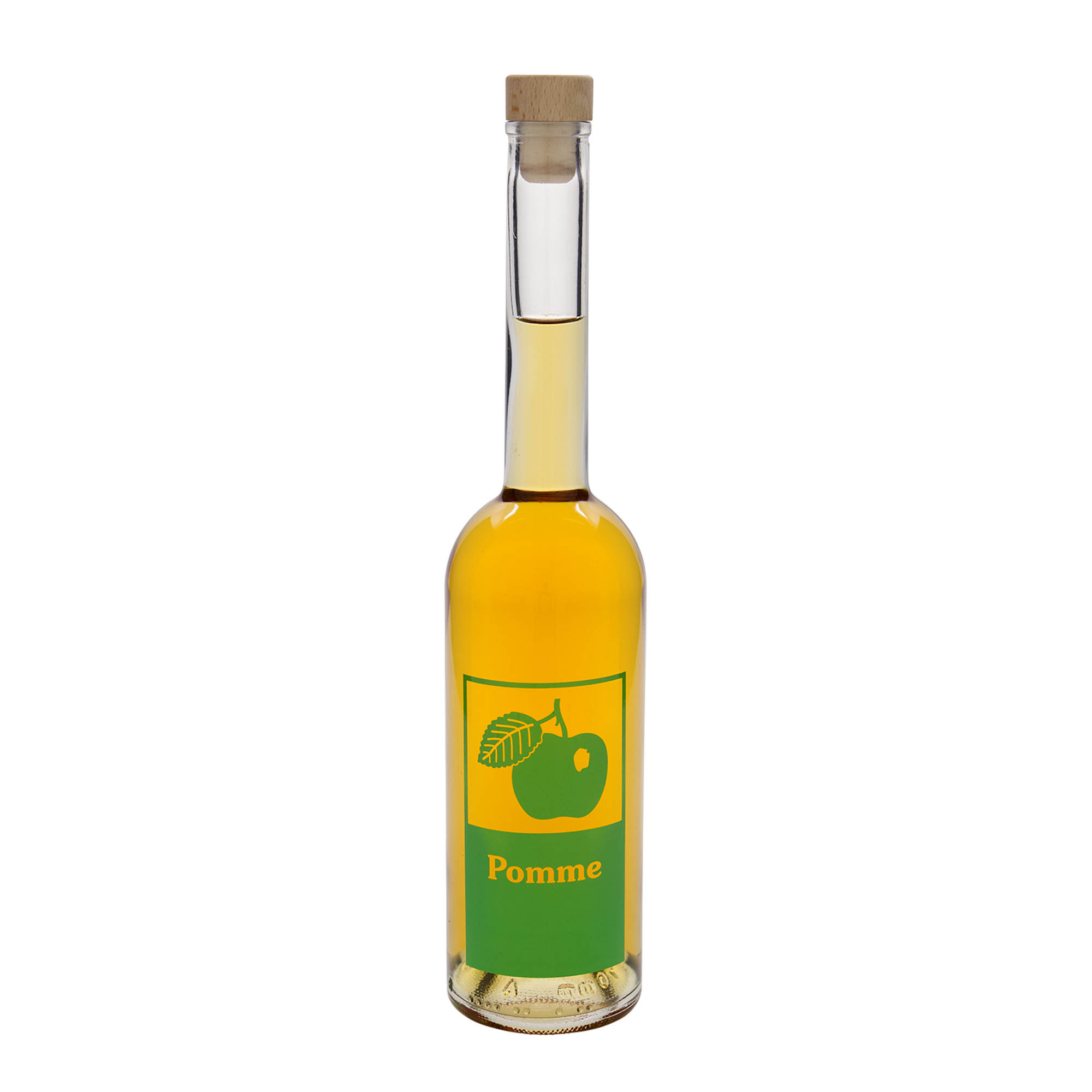 500 ml lasipullo 'Opera', kuvio: Omena, suuaukko: korkki
