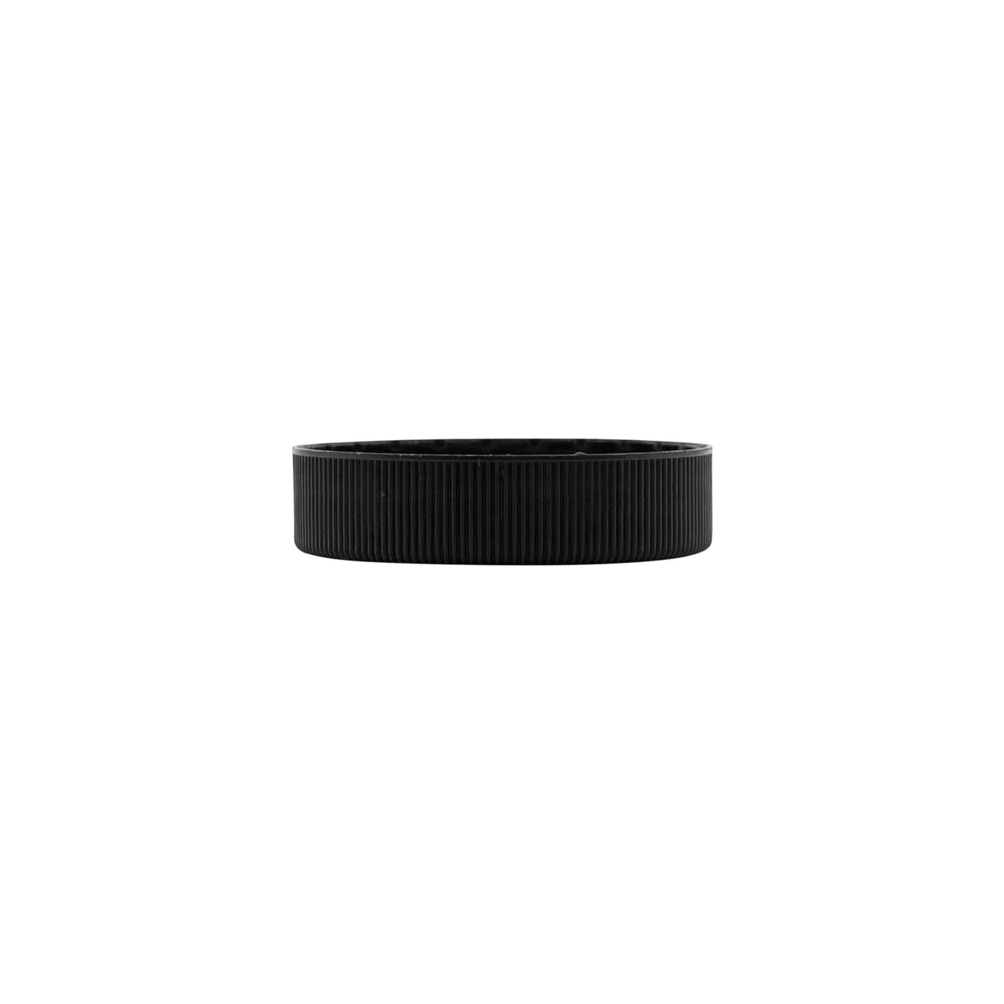 Ruuvikorkki EPE-vuorauksella, PP-muovia, musta, suuaukolle: DIN 60