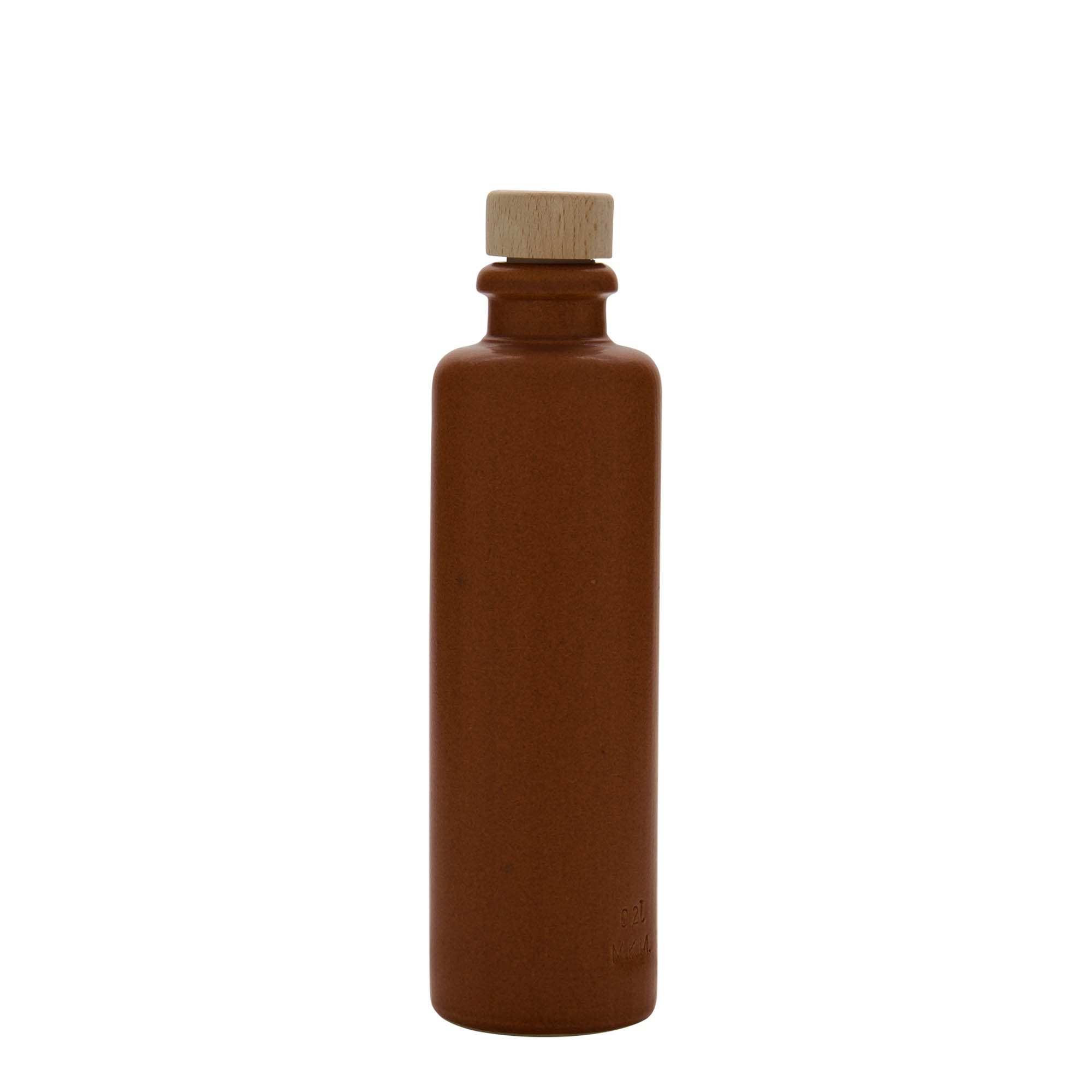200 ml saviruukku, kivisavi, punaruskea, suuaukko: korkki