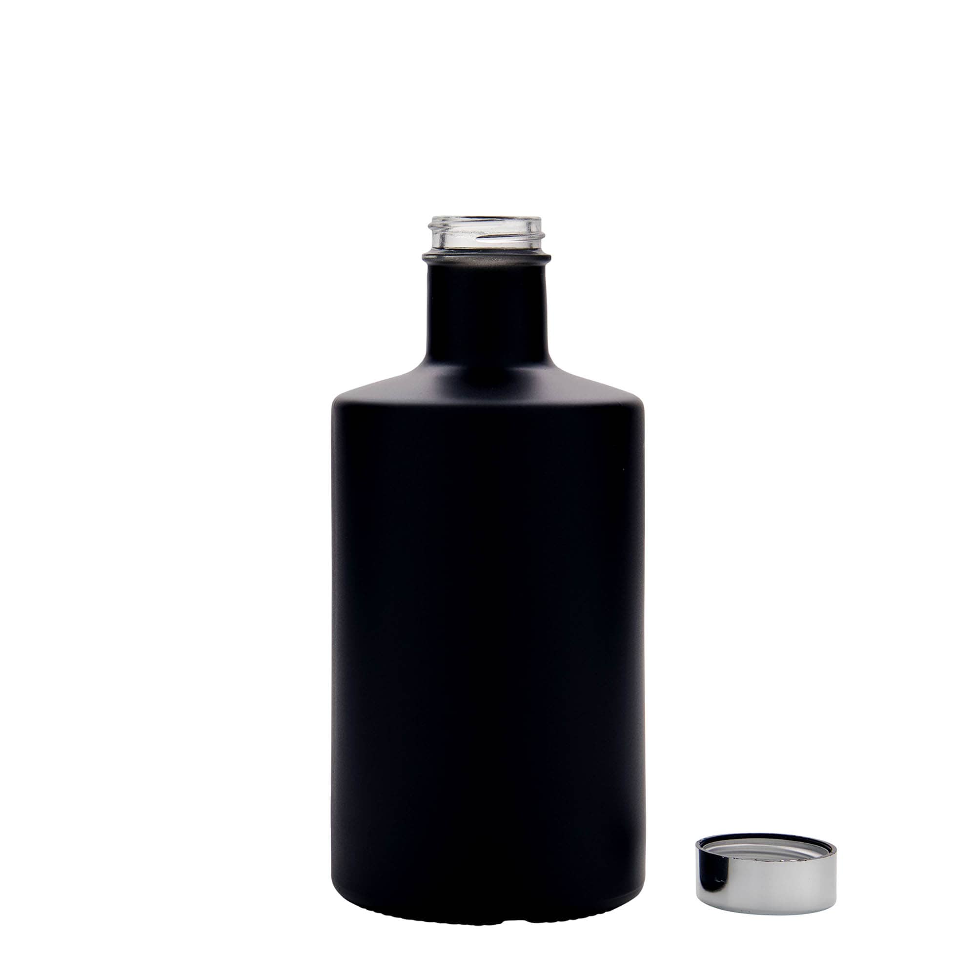 500 ml lasipullo ”Caroline”, musta, suuaukko: GPI 33
