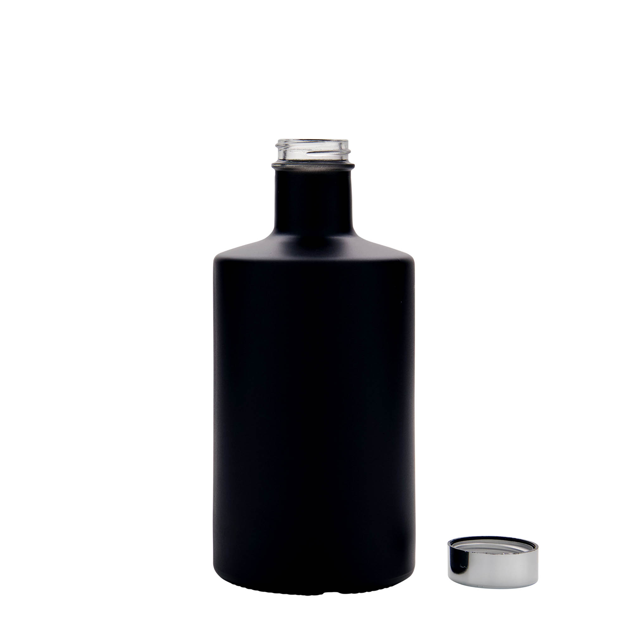500 ml lasipullo ”Caroline”, musta, suuaukko: GPI 33