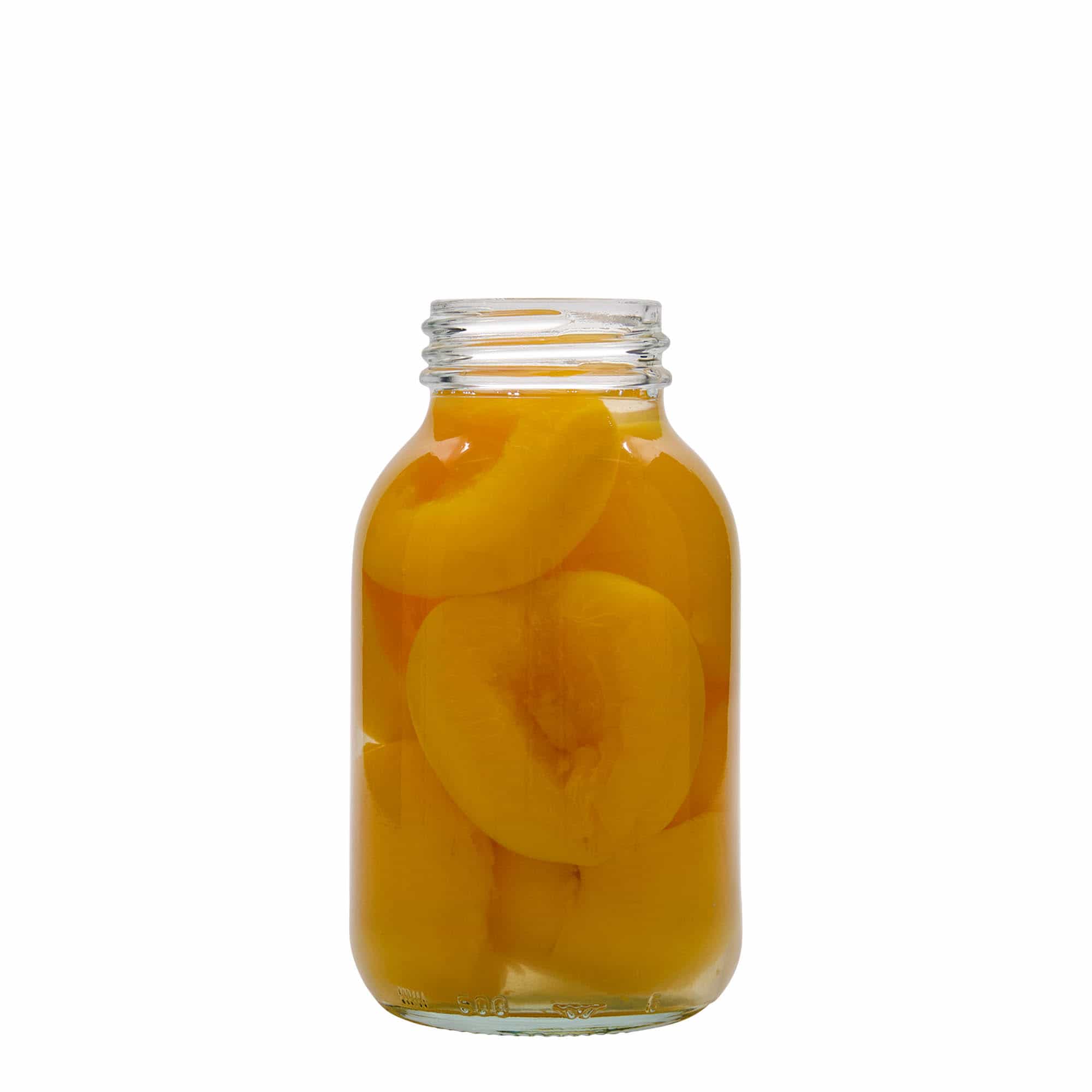 500 ml leveäkaul. lasipurkki, suu: DIN 55