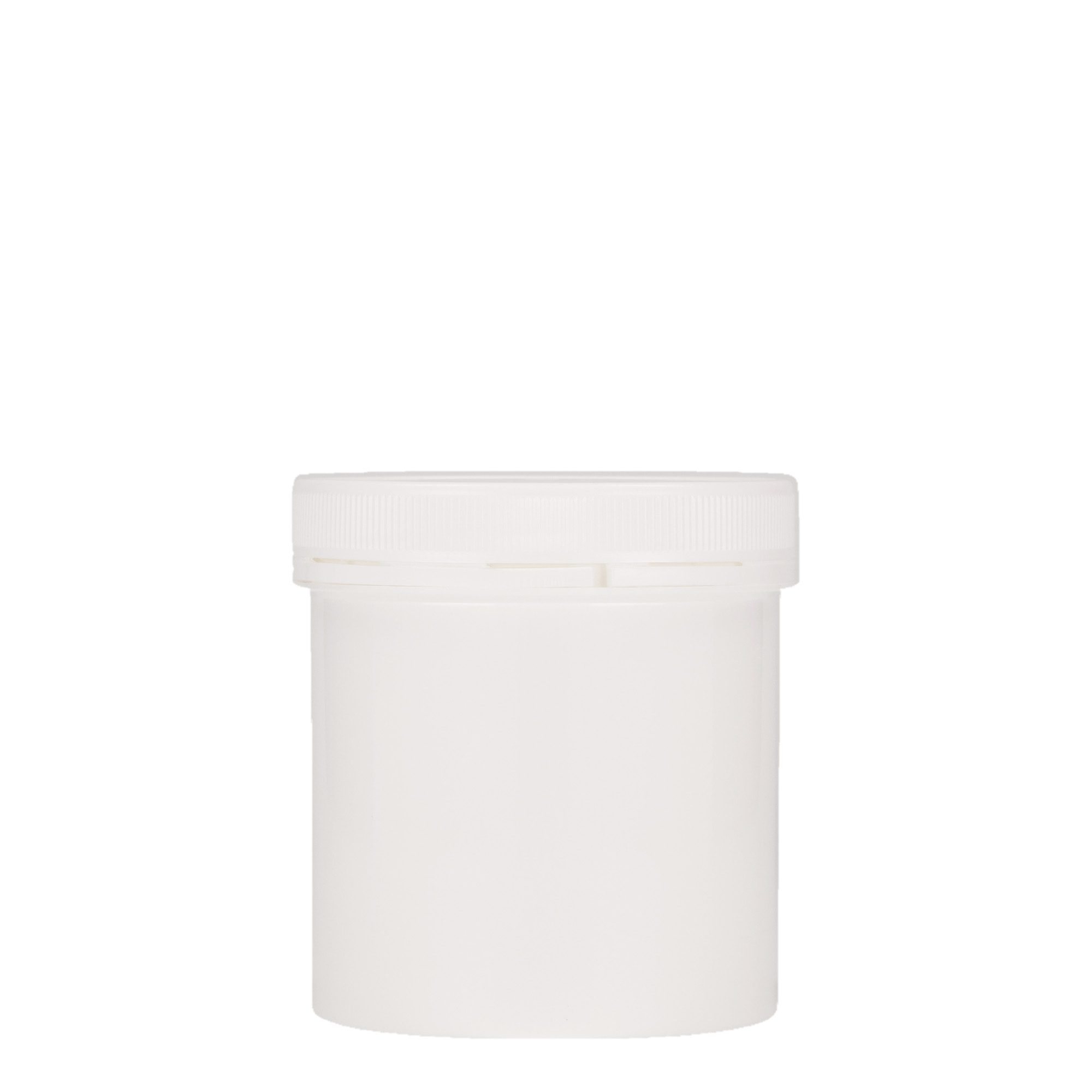250 ml muovipurkki ”Securilock”, PP, valkoinen, suuaukko: ruuvikorkki