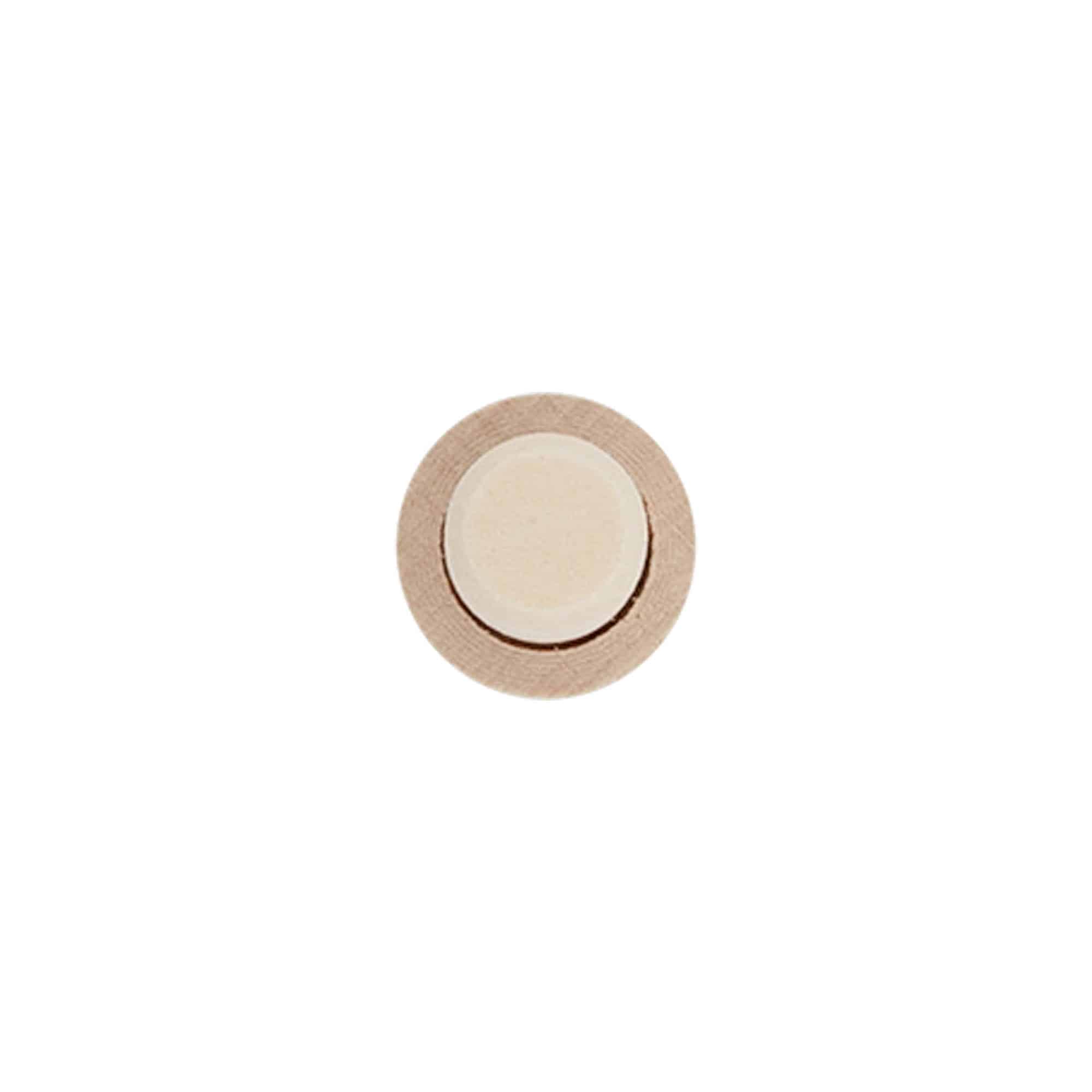 Kahvakorkki 14 mm, puu/muovi, suuaukolle: korkki
