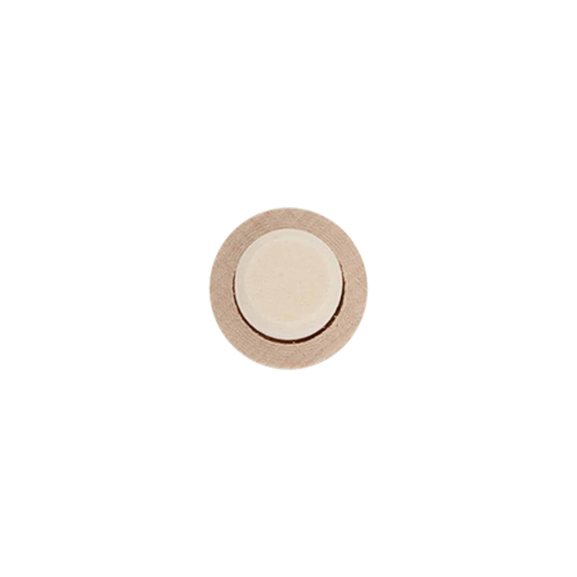 Kahvakorkki 14 mm, puu/muovi, suuaukolle: korkki